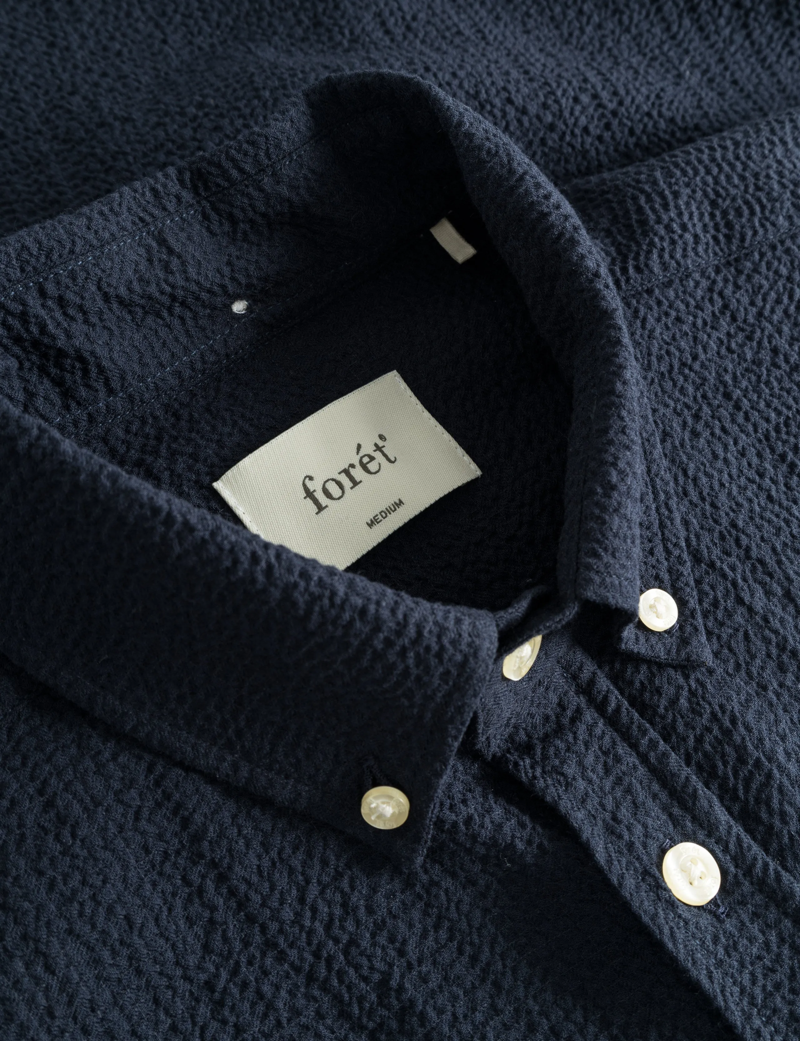 HORNET SEERSUCKER SHIRT - NAVY sold by Foret product image thumbnail 3