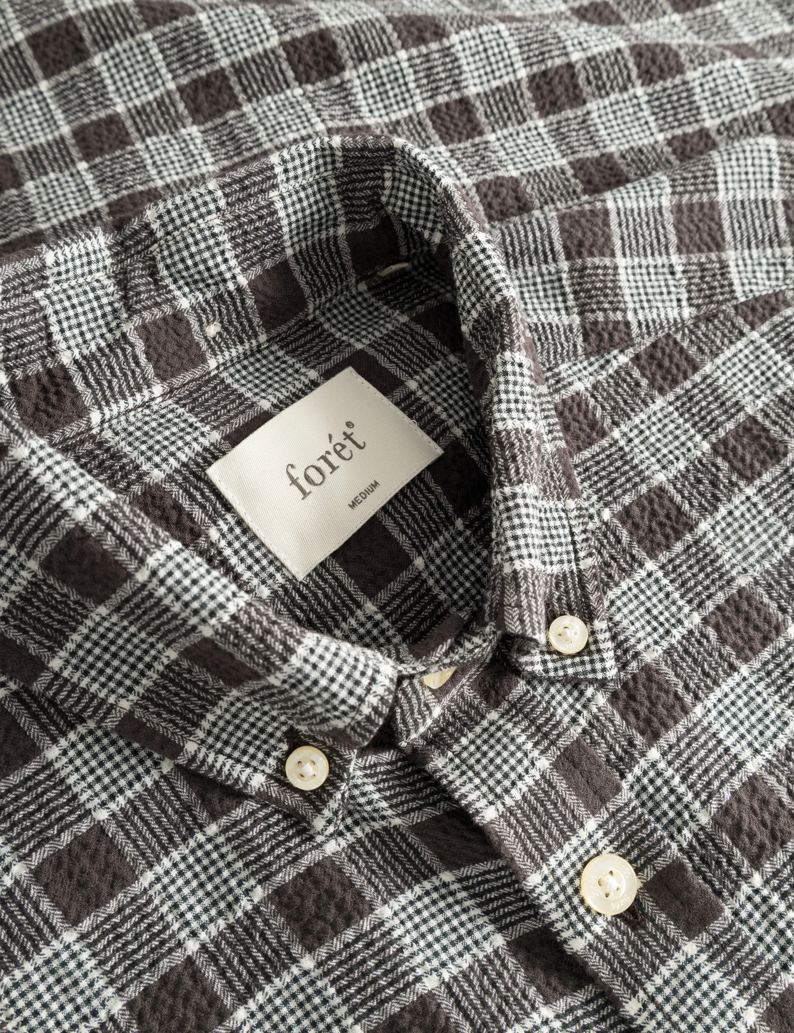 HORNET SEERSUCKER SHIRT - BROWN CHECK sold by Foret product image thumbnail 5