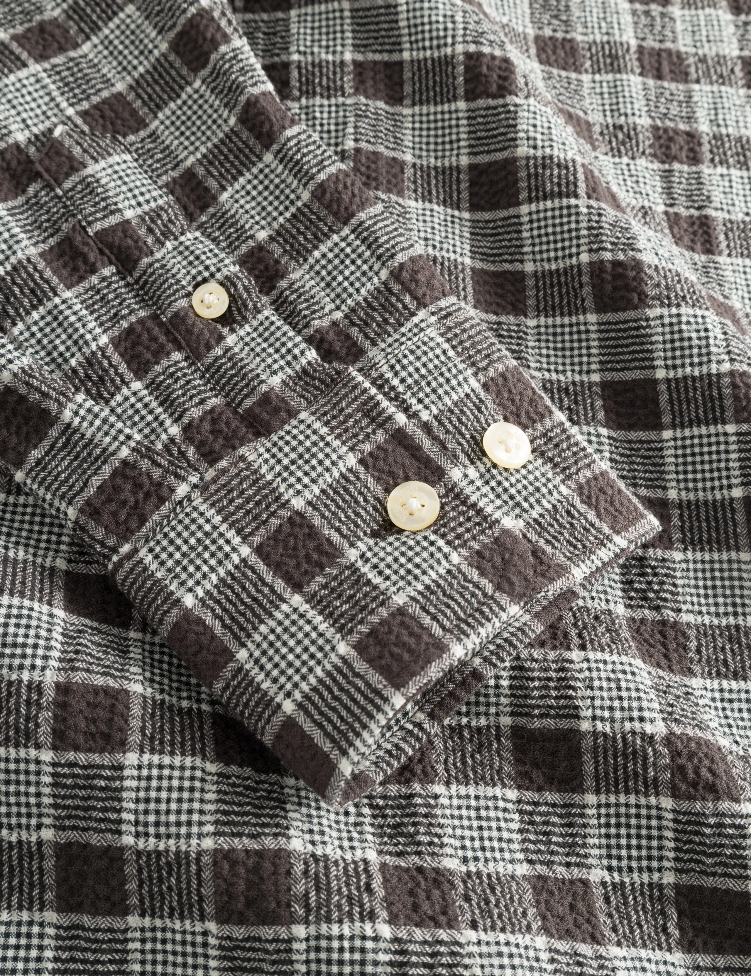HORNET SEERSUCKER SHIRT - BROWN CHECK sold by Foret product image thumbnail 3