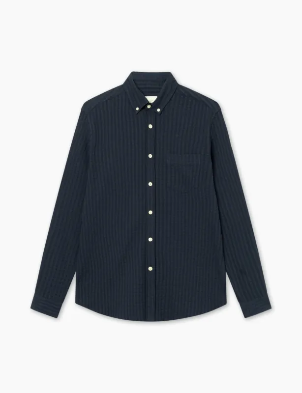 DAWN JACQUARD SHIRT - NAVY sold by Foret