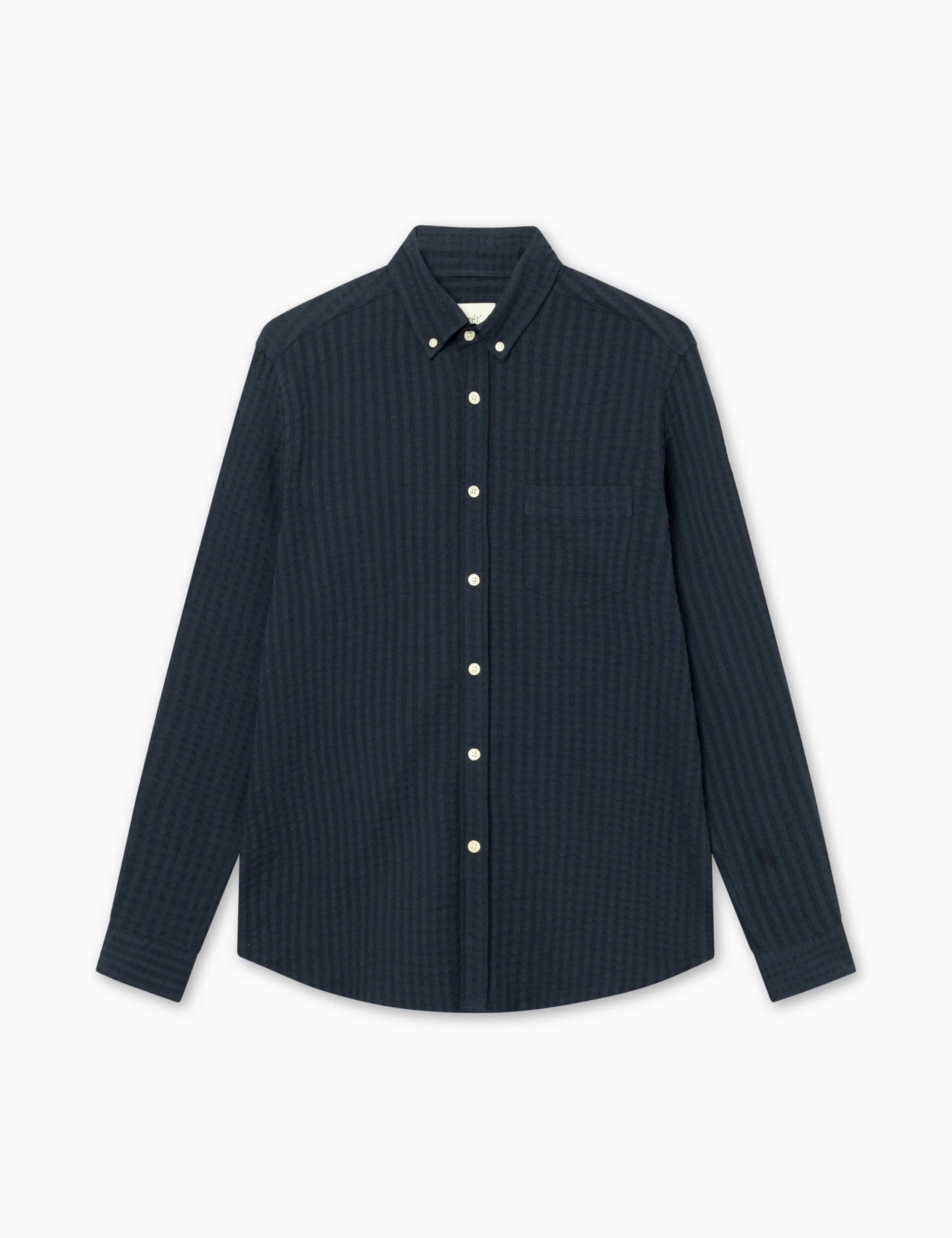 DAWN JACQUARD SHIRT - NAVY sold by Foret