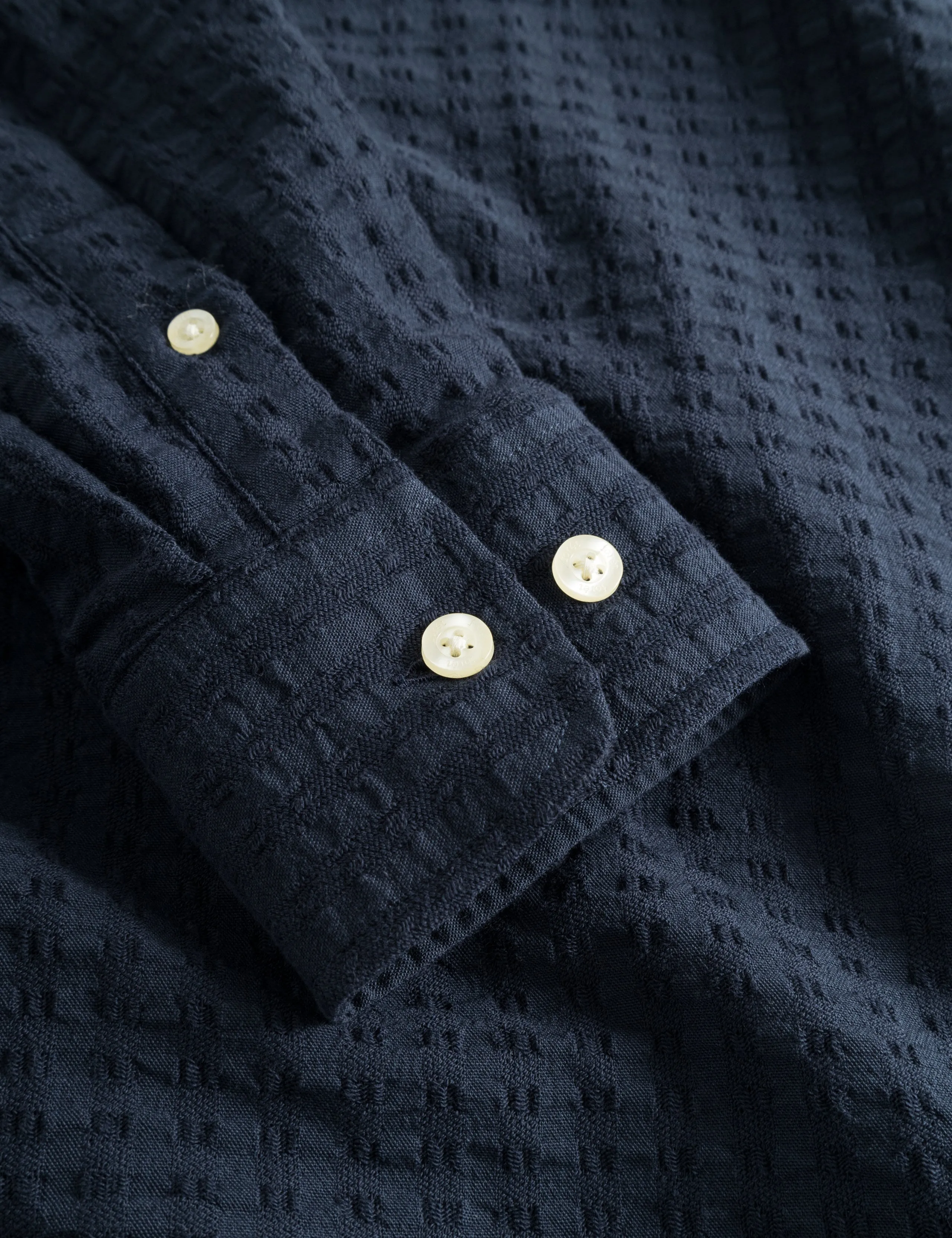 DAWN JACQUARD SHIRT - NAVY sold by Foret product image thumbnail 4