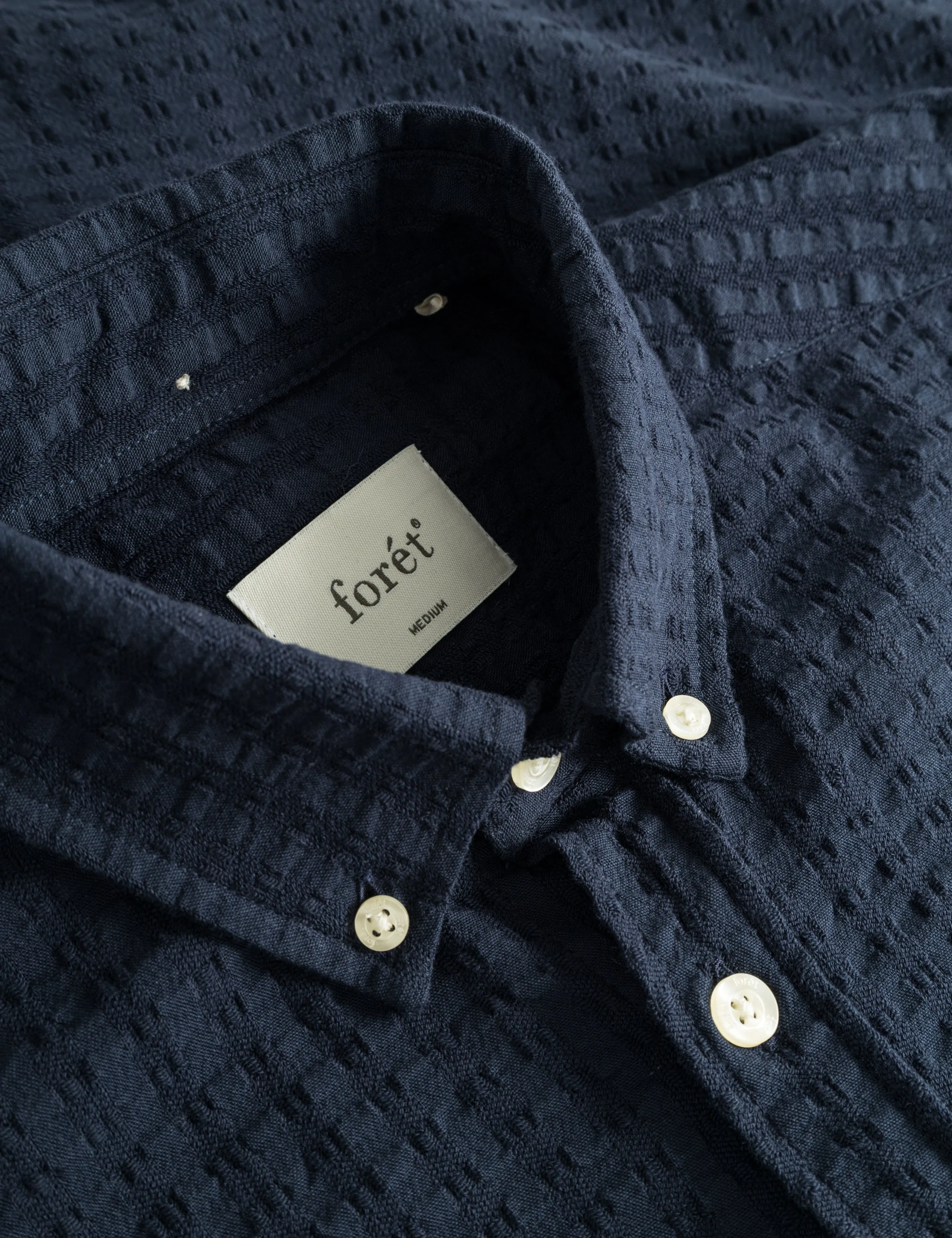 DAWN JACQUARD SHIRT - NAVY sold by Foret product image thumbnail 3
