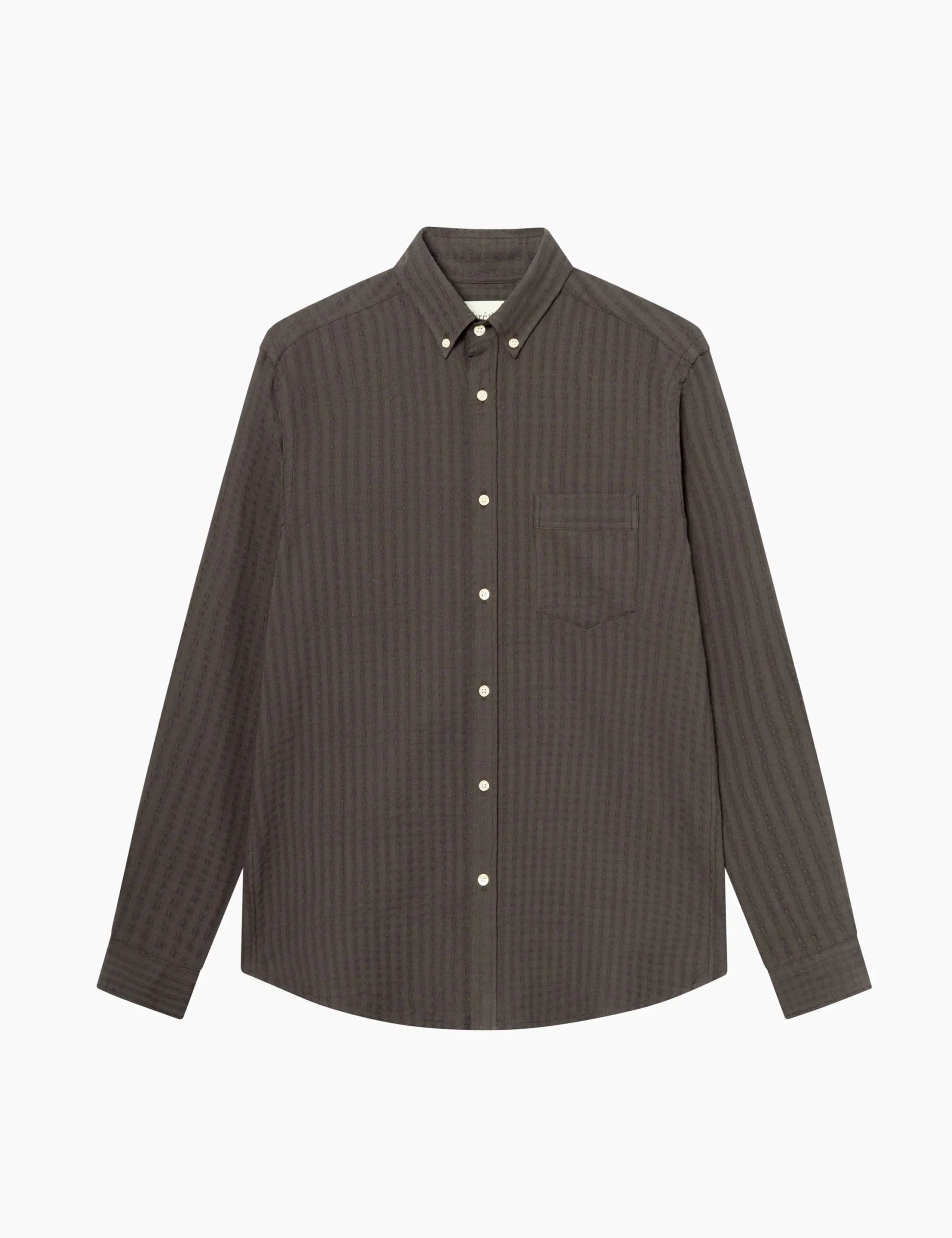 DAWN JACQUARD SHIRT - COLD BROWN sold by Foret