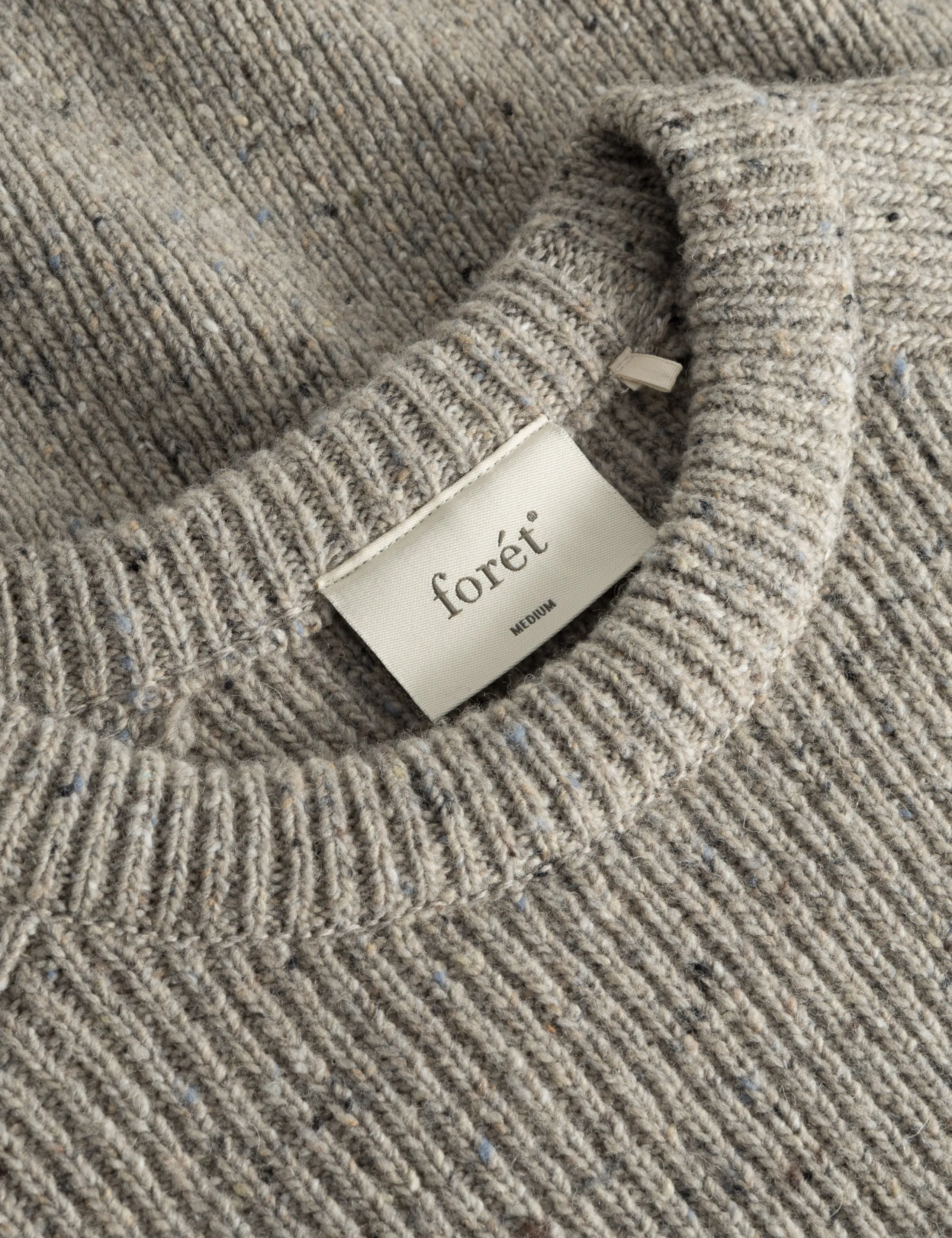 CONE RIB KNIT - LIGHT GREY MELANGÉ sold by Foret product image thumbnail 5