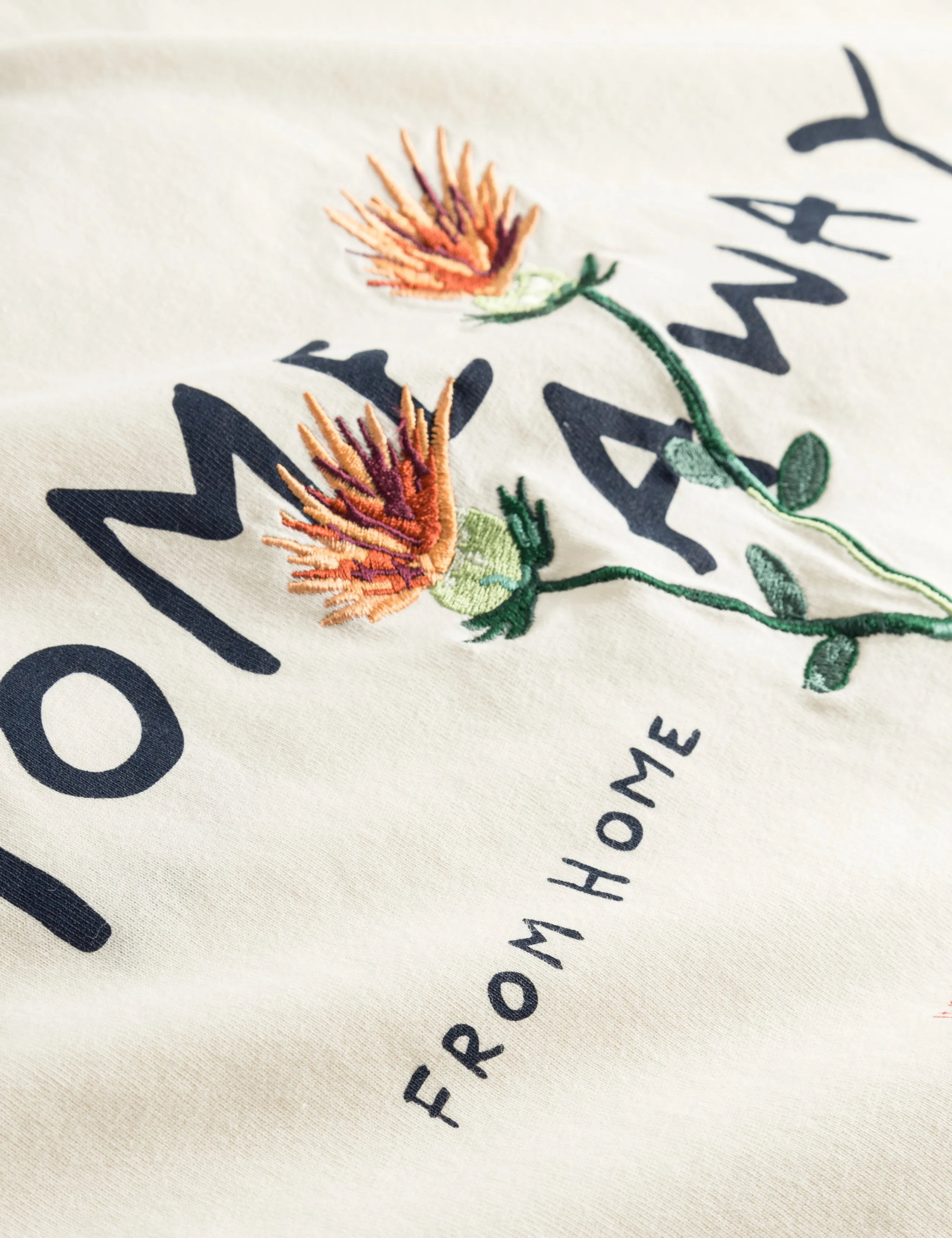 ABODE EMBROIDERY T-SHIRT - CLOUD/NAVY sold by Foret product image thumbnail 2