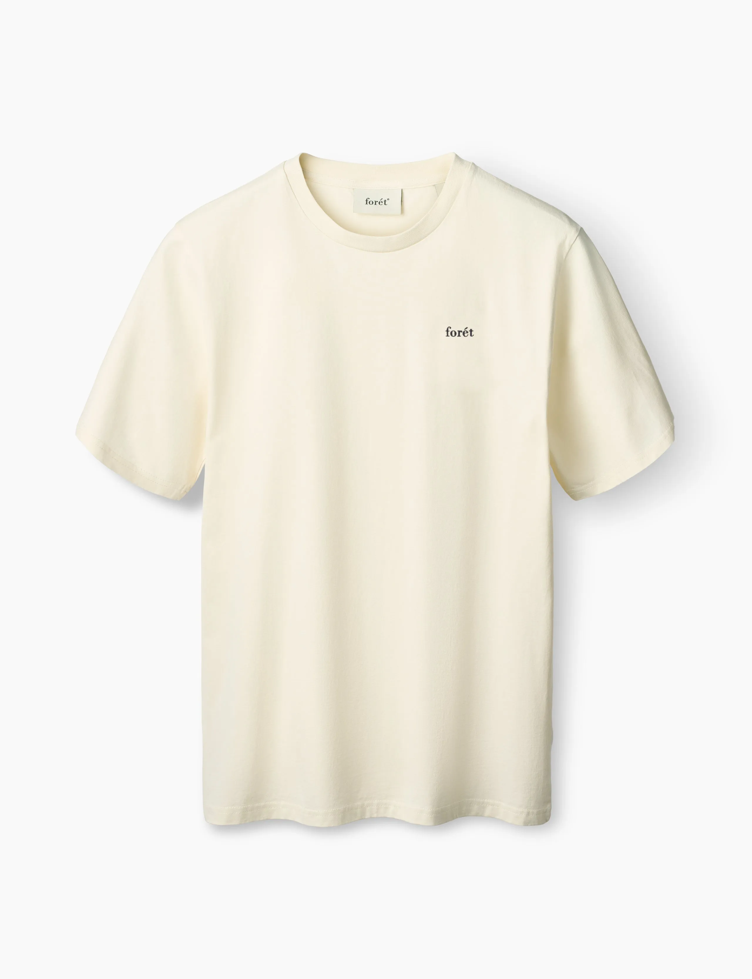 ABODE EMBROIDERY T-SHIRT - CLOUD/NAVY sold by Foret