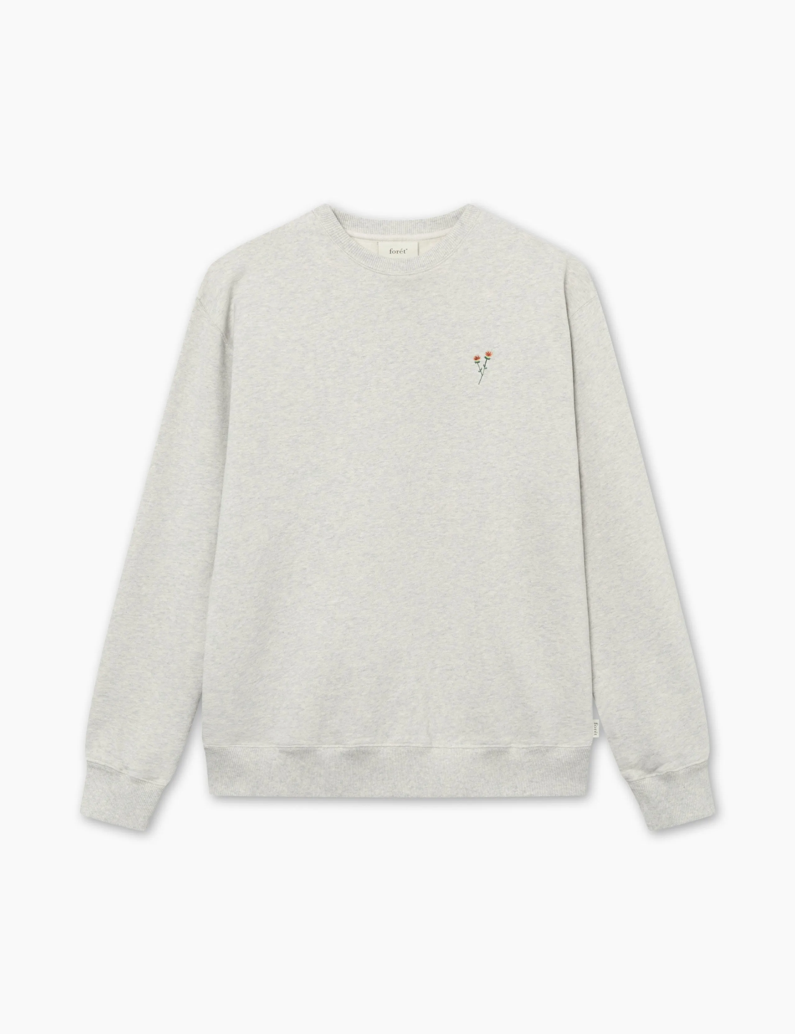 NOON SWEATSHIRT - SNOW MELANGE FLOWER sold by Foret