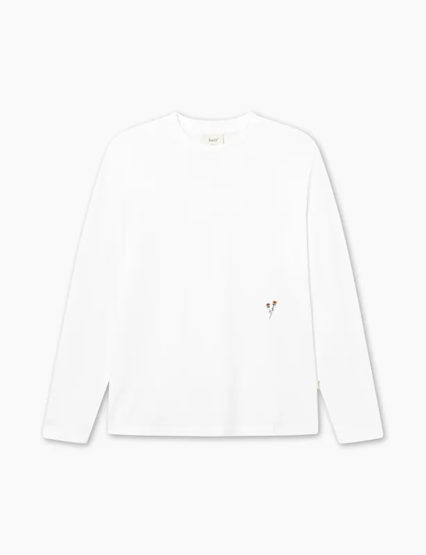 FLOWER LONGSLEEVE - WHITE made by Foret