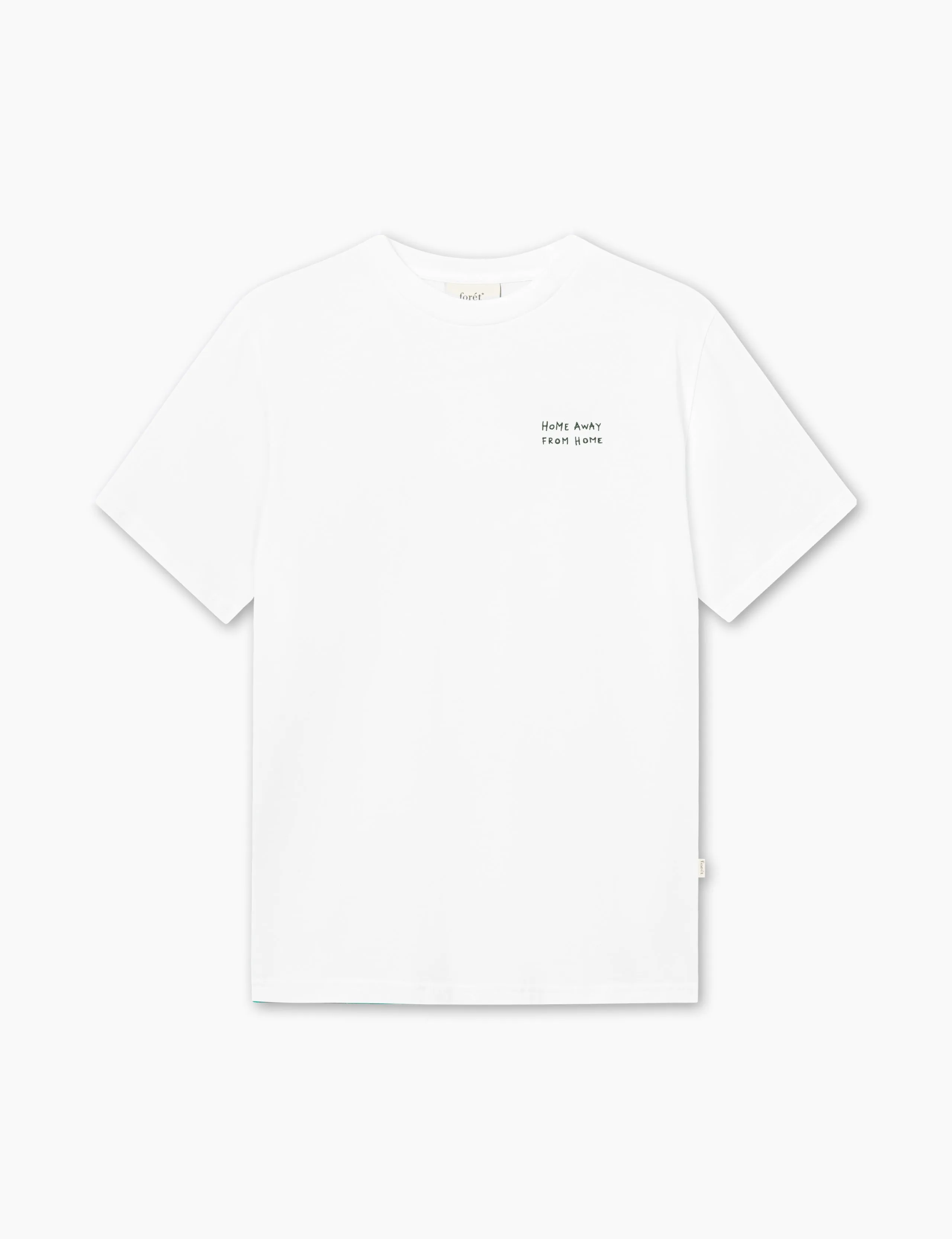 ABODE EMBROIDERY T-SHIRT - WHITE/GREEN sold by Foret