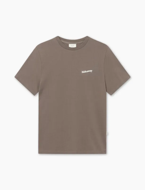 HIDEAWAY T-SHIRT - COLD BROWN/CLOUD sold by Foret