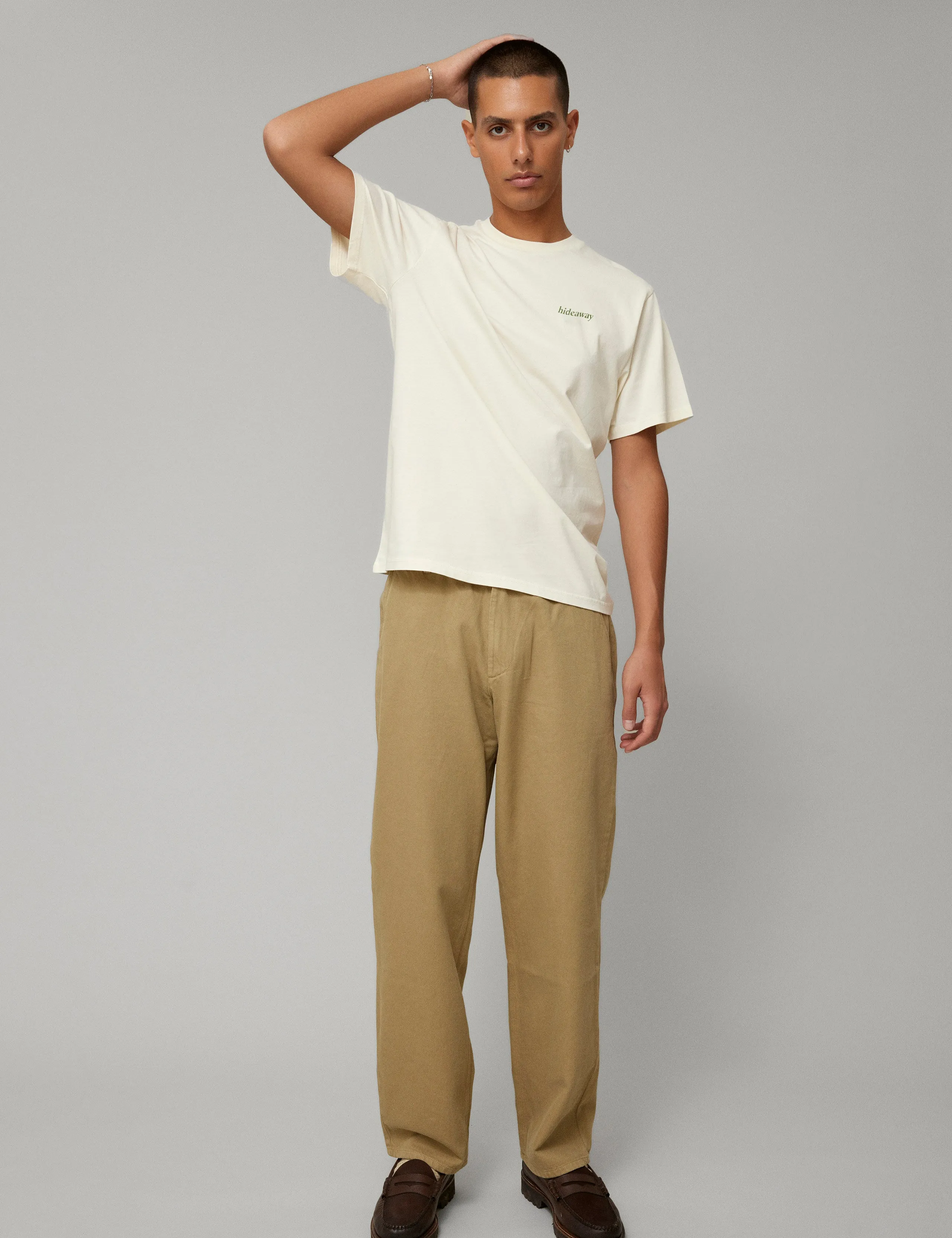 HIDEAWAY T-SHIRT - CLOUD/GREEN sold by Foret product image thumbnail 2