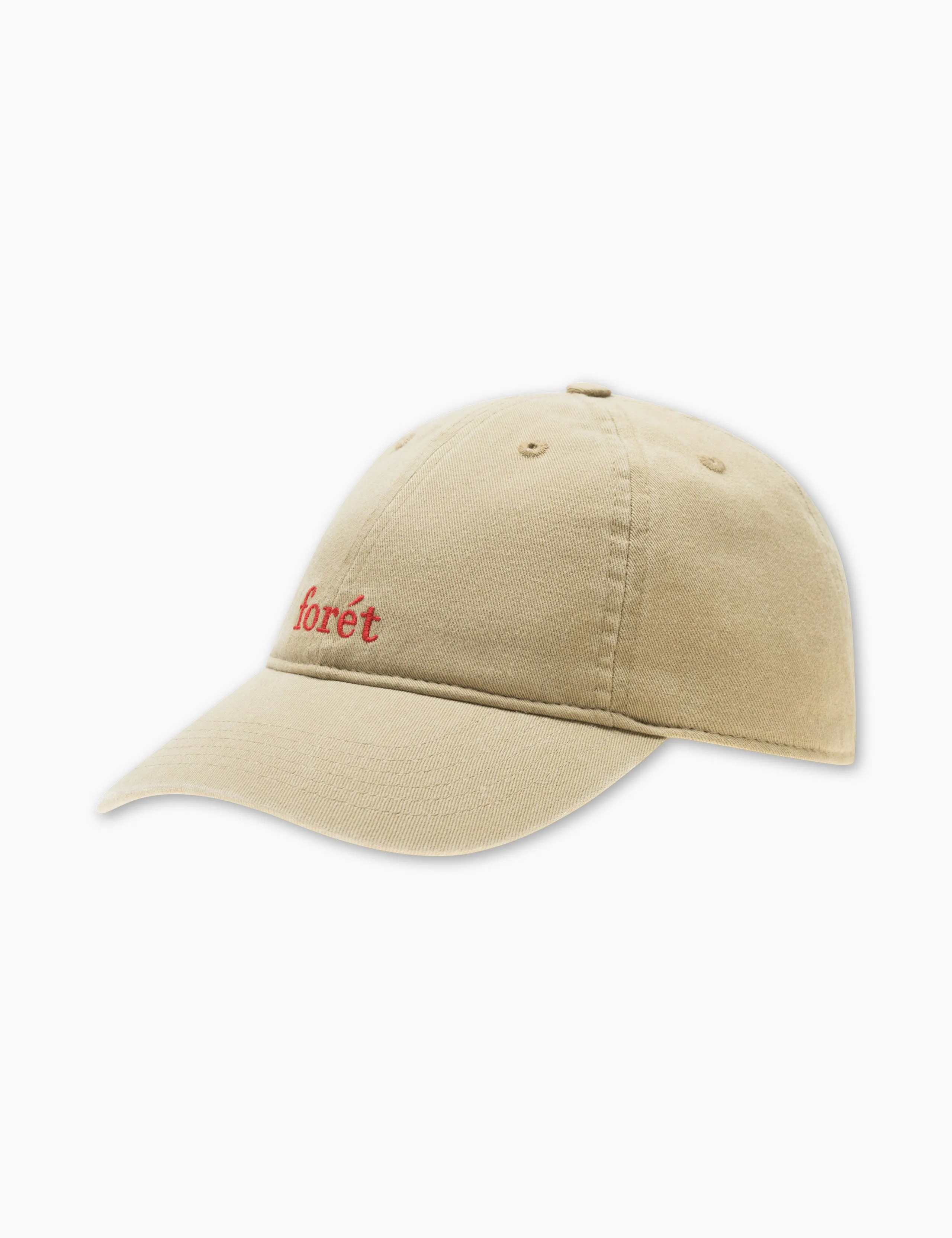 HAWK WASHED CAP - KHAKI/RED sold by Foret
