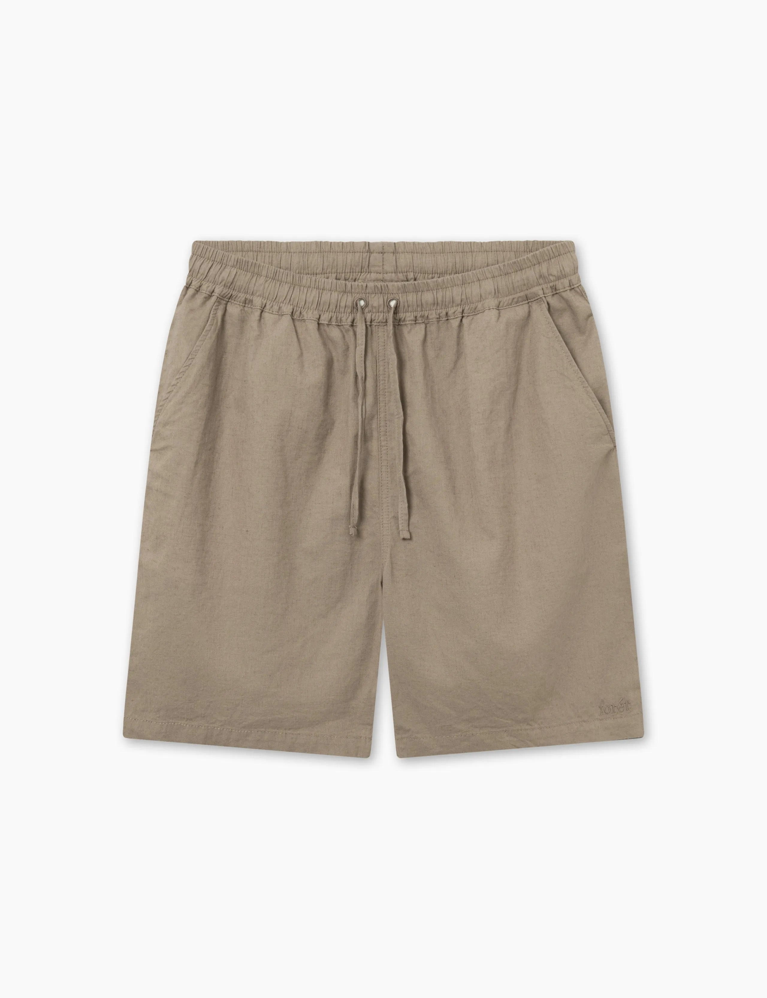 SERENE LINEN SHORTS - TAUPE sold by Foret