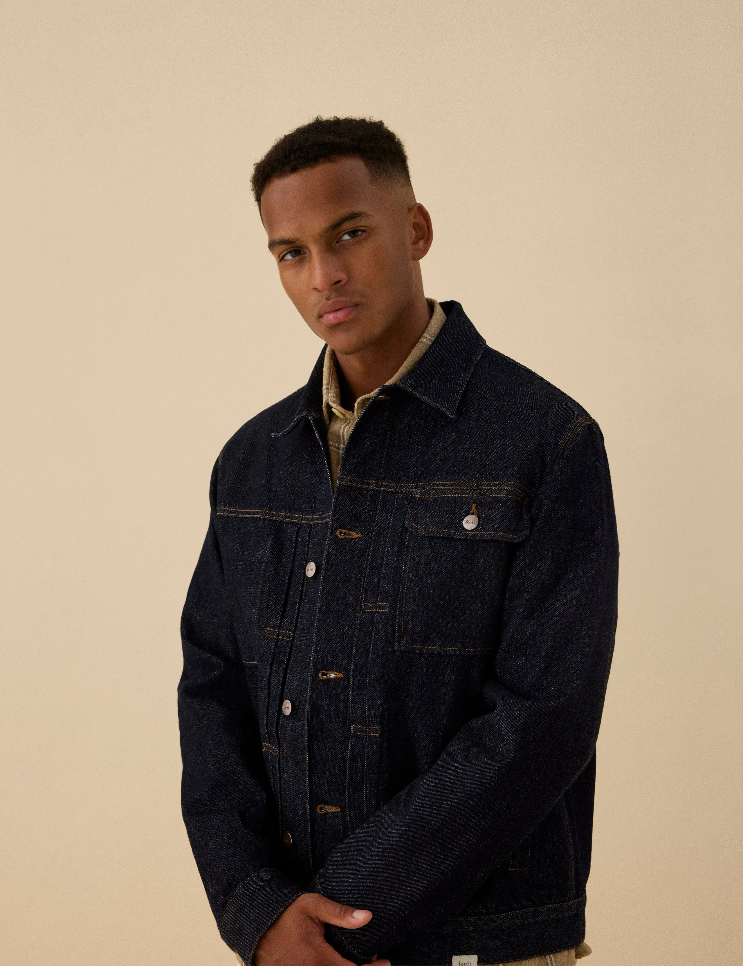 HAZY DENIM JACKET - RAW DENIM sold by Foret product image thumbnail 2