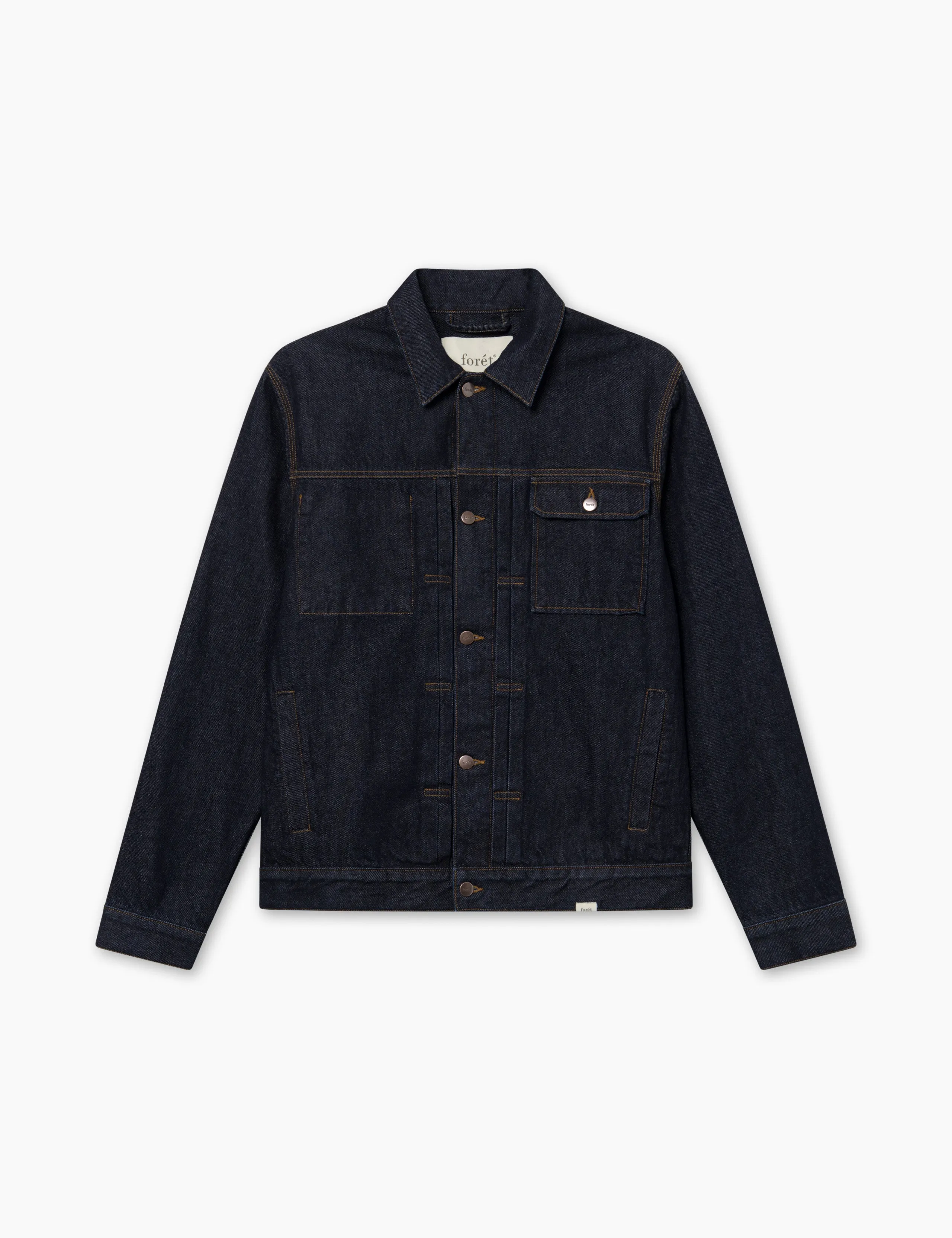 HAZY DENIM JACKET - RAW DENIM sold by Foret