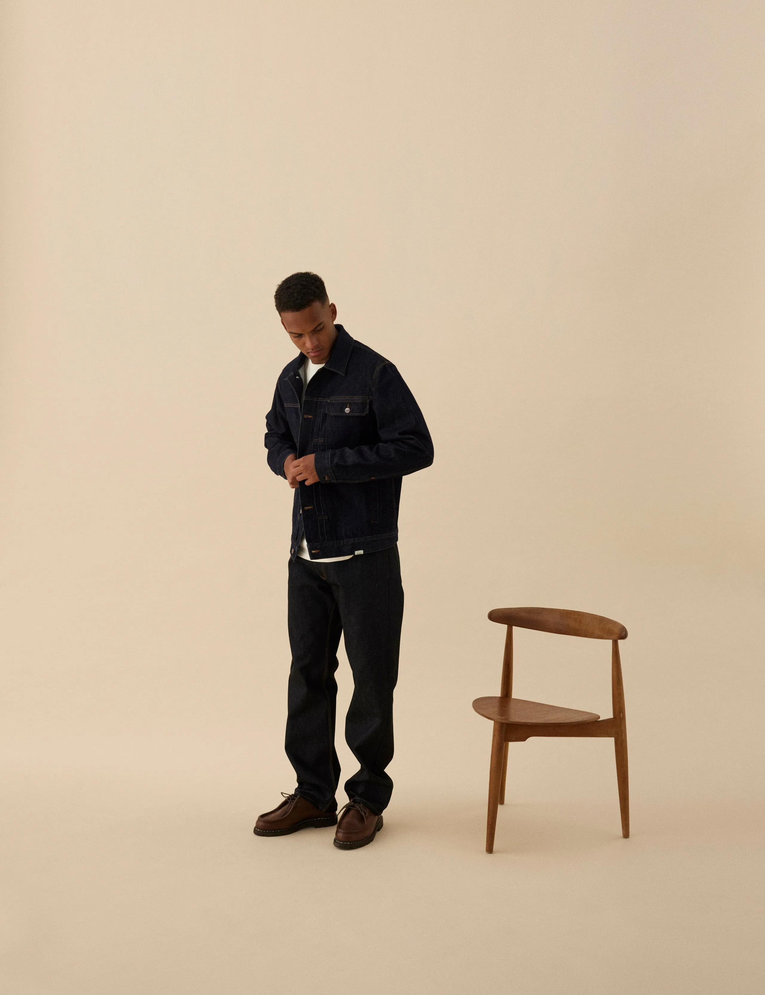 HAZY DENIM JACKET - RAW DENIM sold by Foret product image thumbnail 3