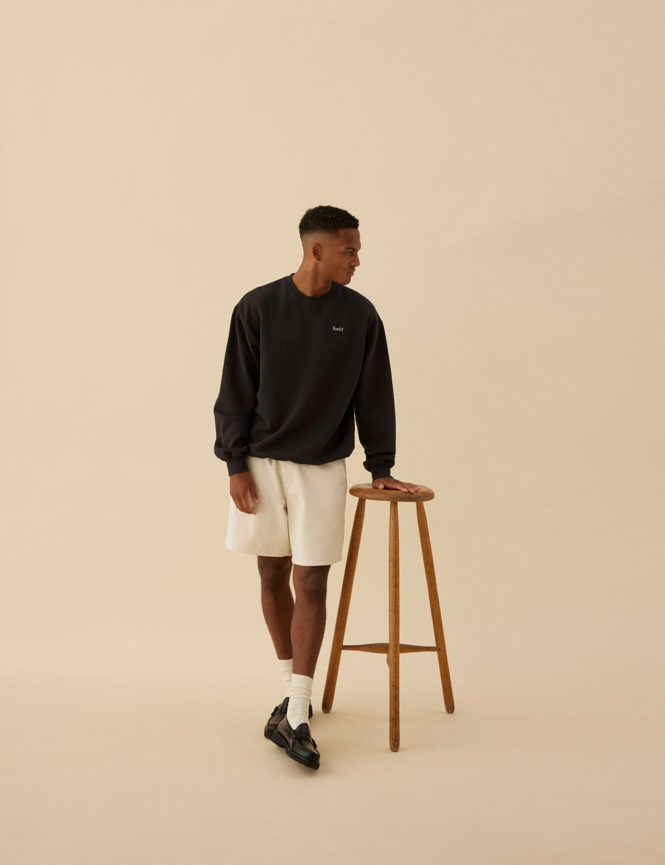 STILL SWEATSHIRT - WASHED BLACK sold by Foret product image thumbnail 3