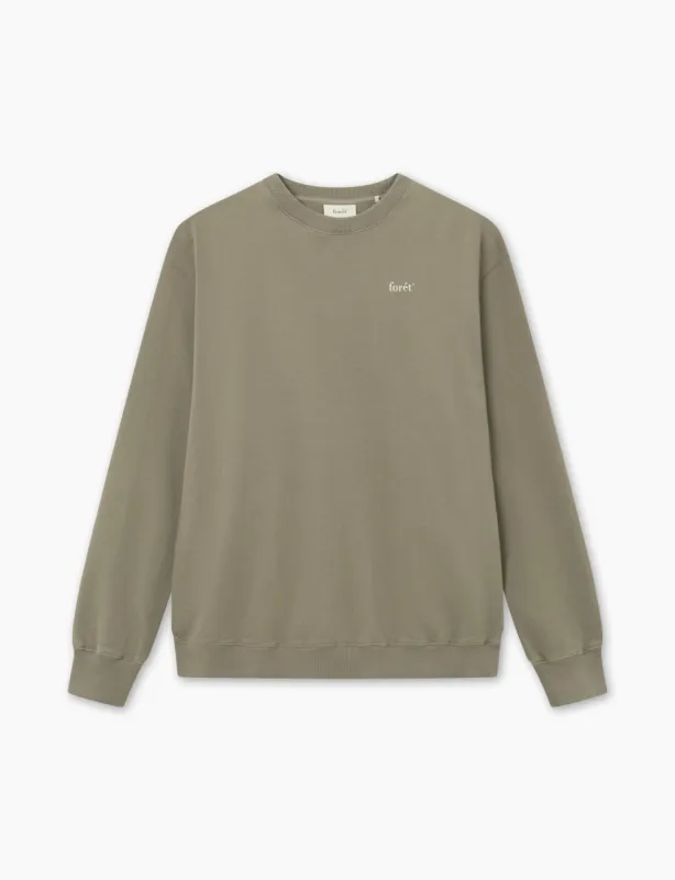 STILL SWEATSHIRT - DUSTY OLIVE sold by Foret
