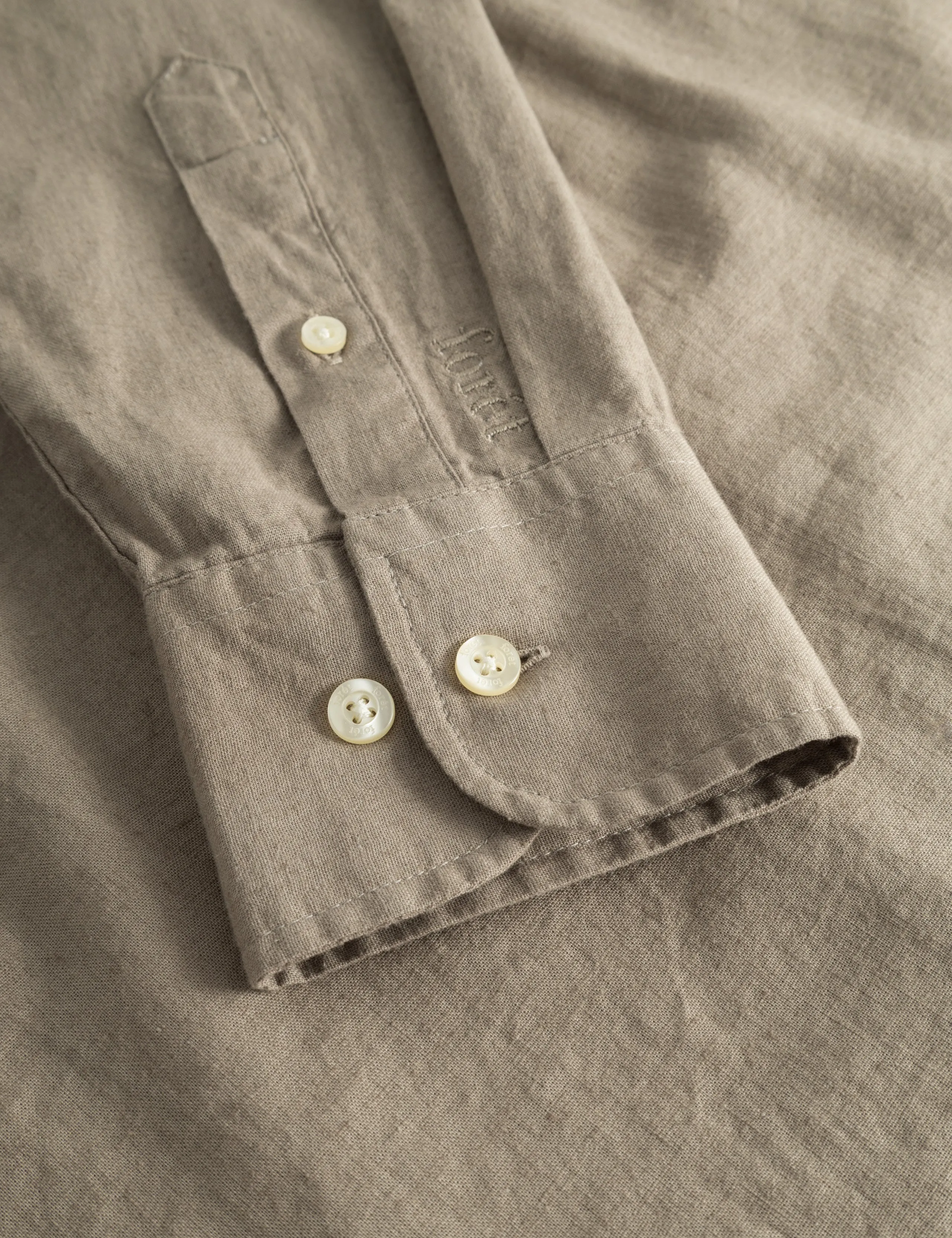 SERENE LINEN SHIRT - TAUPE sold by Foret product image thumbnail 5
