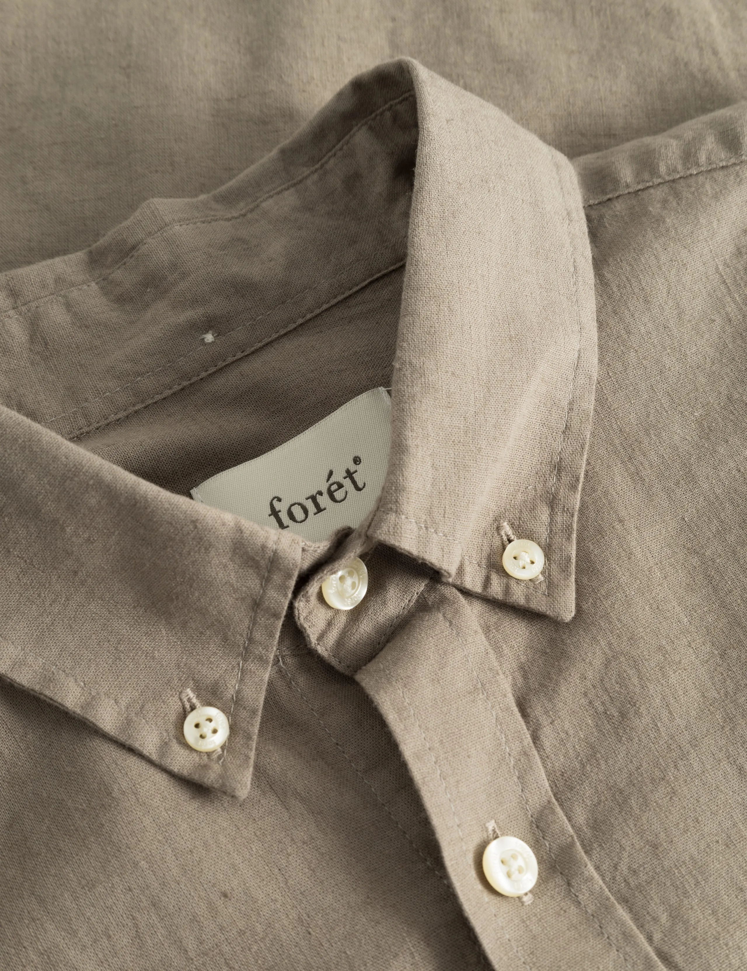 SERENE LINEN SHIRT - TAUPE sold by Foret product image thumbnail 2