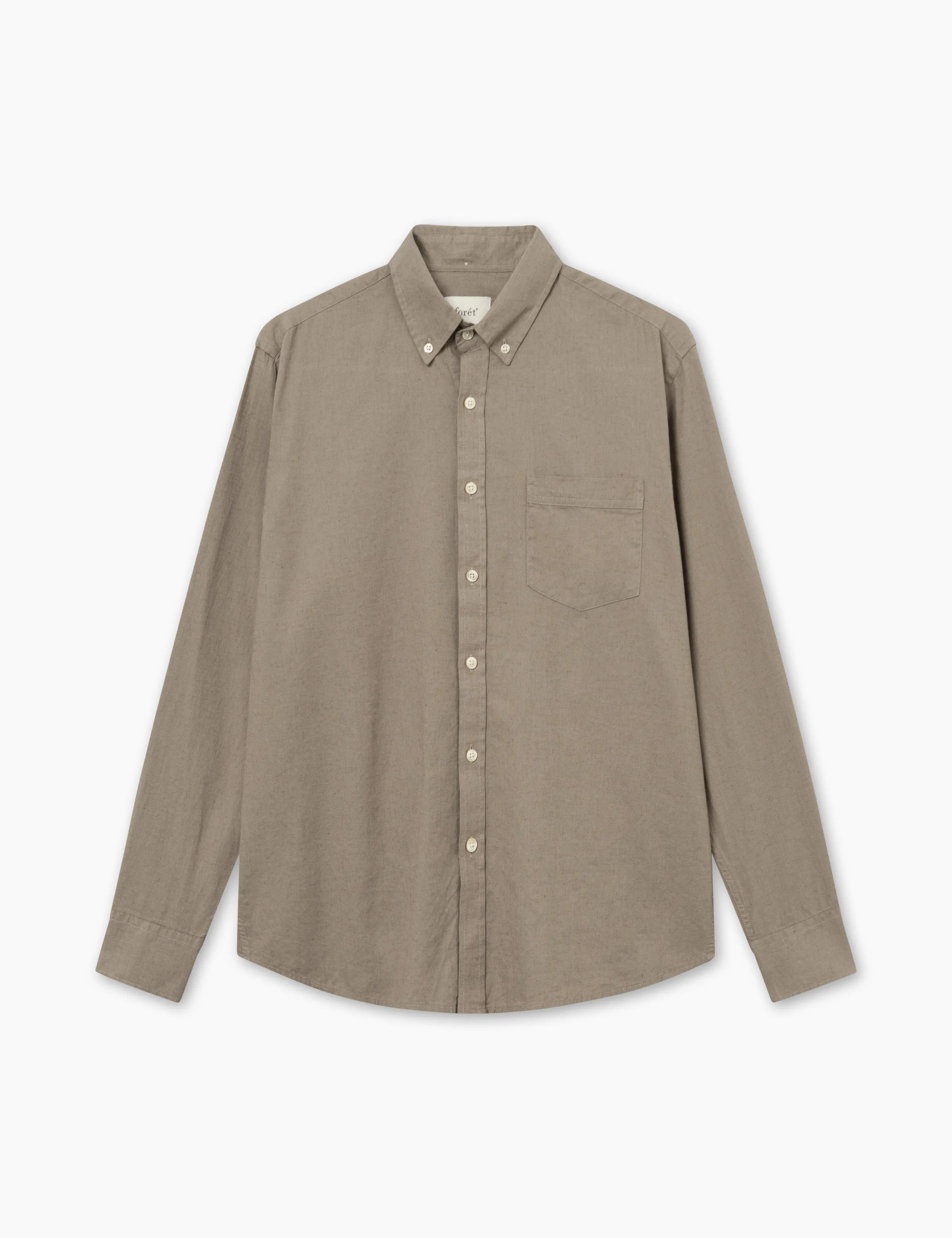 SERENE LINEN SHIRT - TAUPE sold by Foret