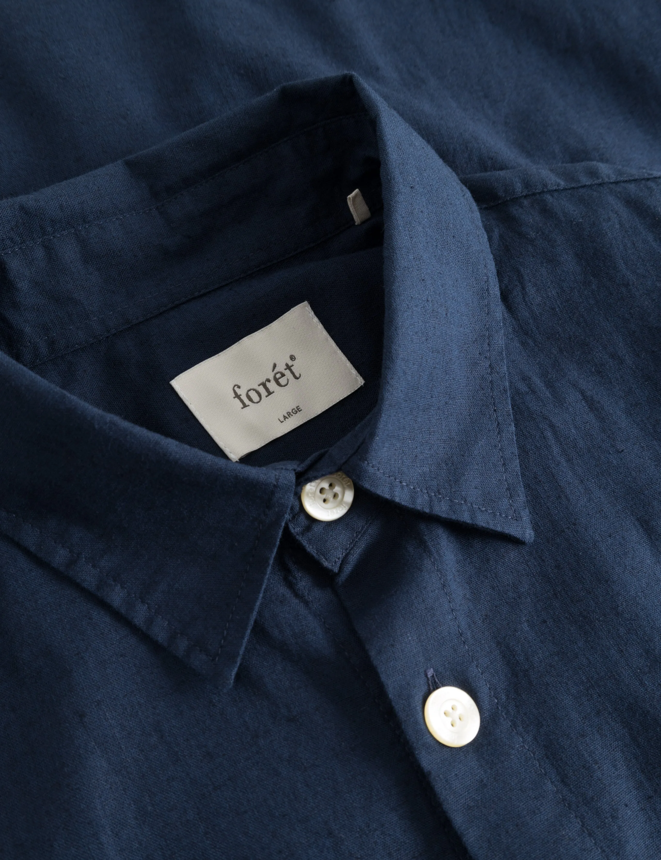 SERENE LINEN SS SHIRT - NAVY sold by Foret product image thumbnail 2