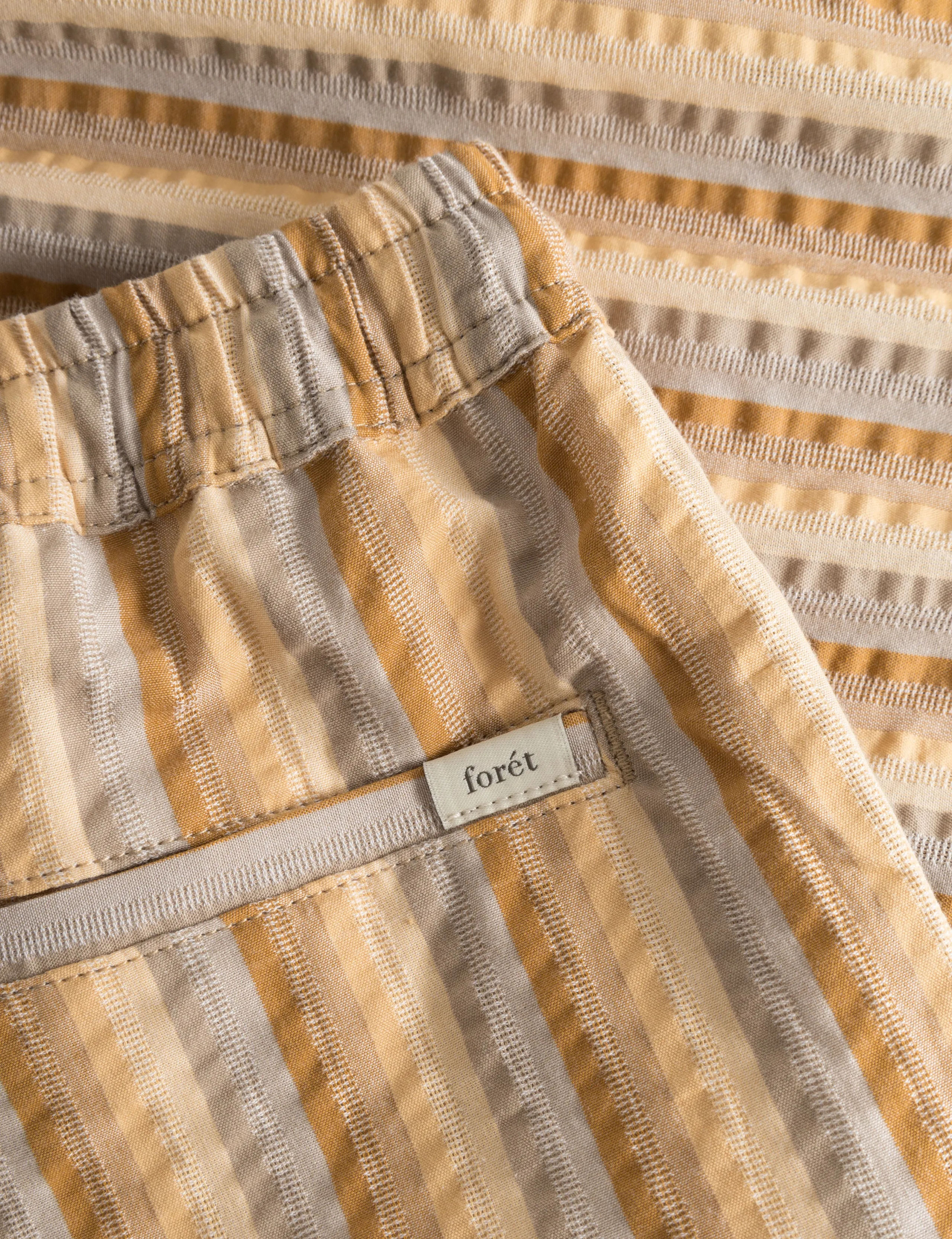 OTTER SEERSSUCKER SHORTS - RUBBER STRIPE sold by Foret product image thumbnail 2