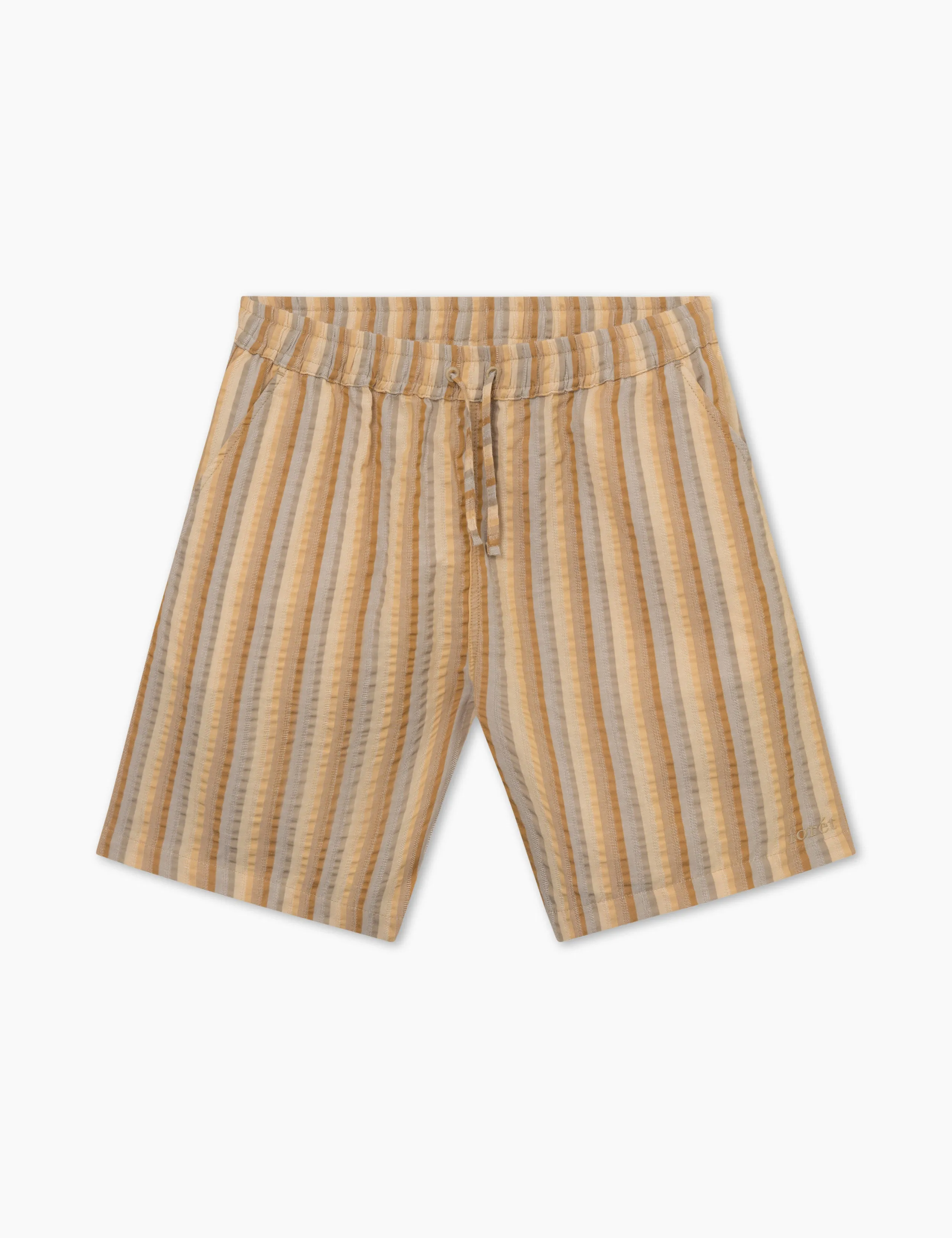 OTTER SEERSSUCKER SHORTS - RUBBER STRIPE sold by Foret