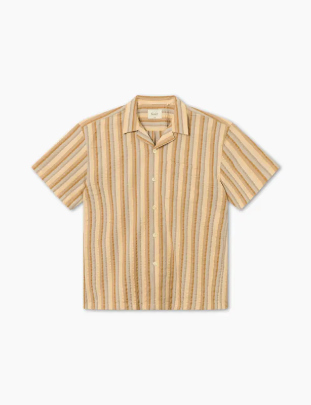 OTTER SEERSSUCKER SS SHIRT - RUBBER STRIPE sold by Foret