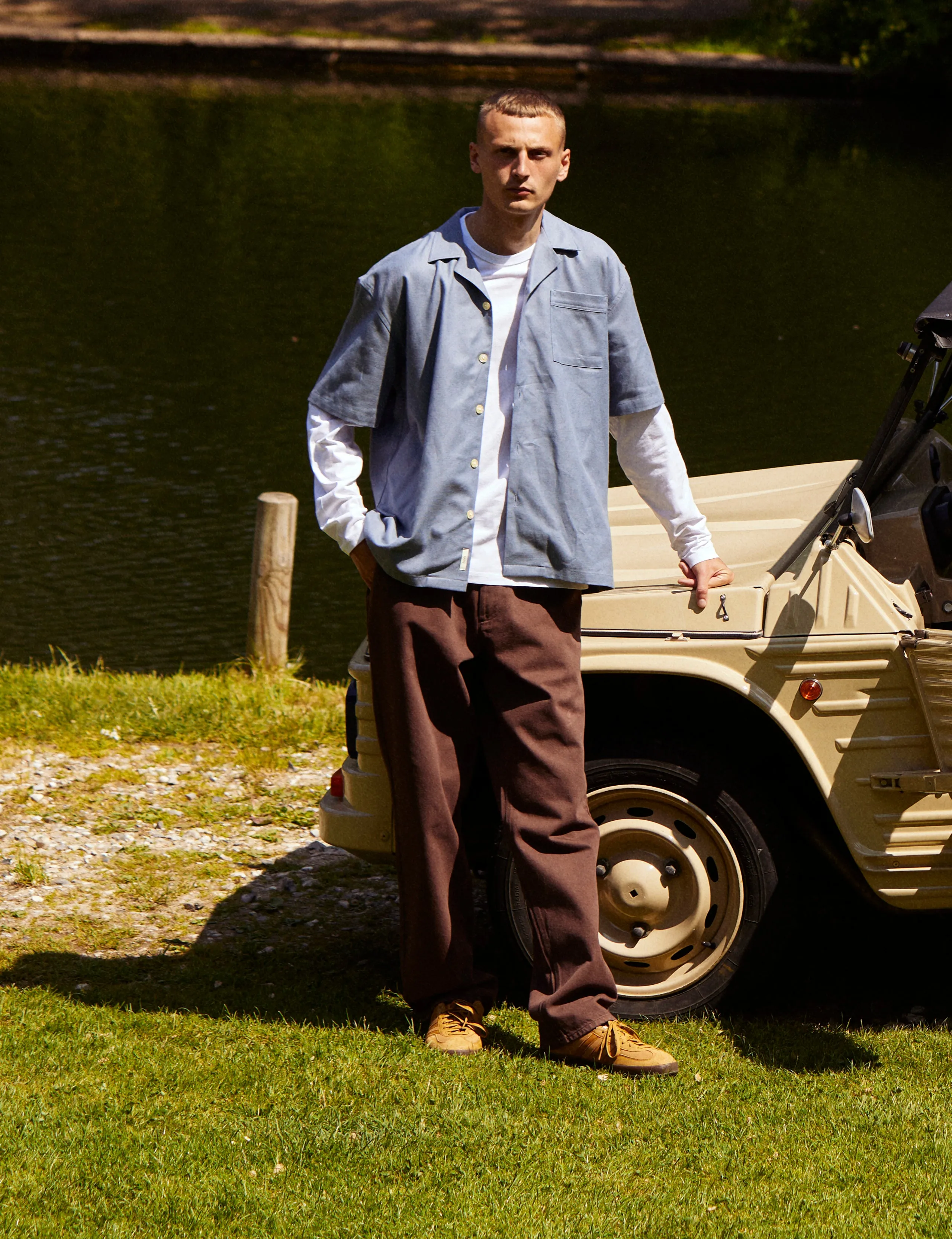 BASIN SS SHIRT - VINTAGE BLUE sold by Foret product image thumbnail 2