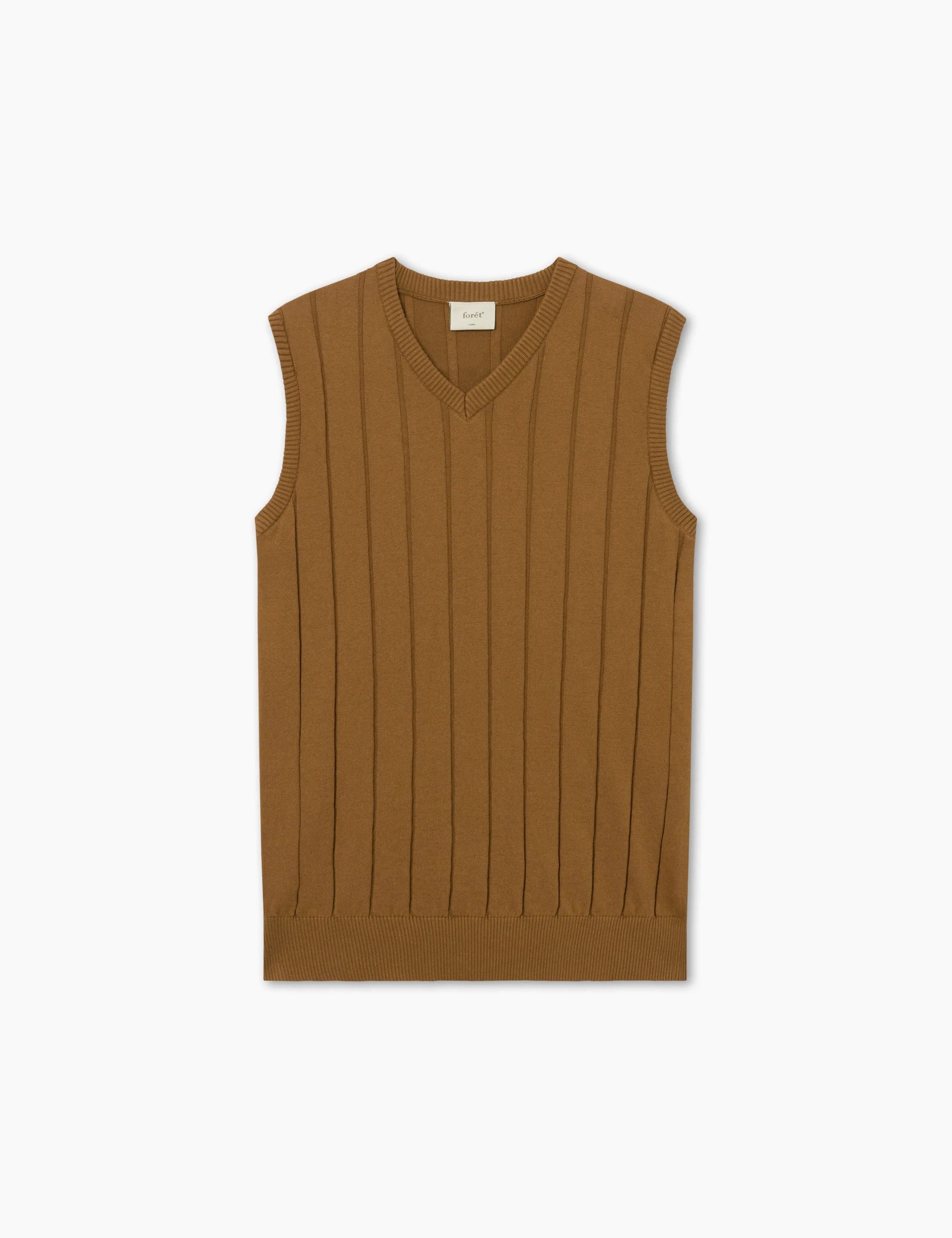 FLUME KNIT VEST - RUBBER sold by Foret