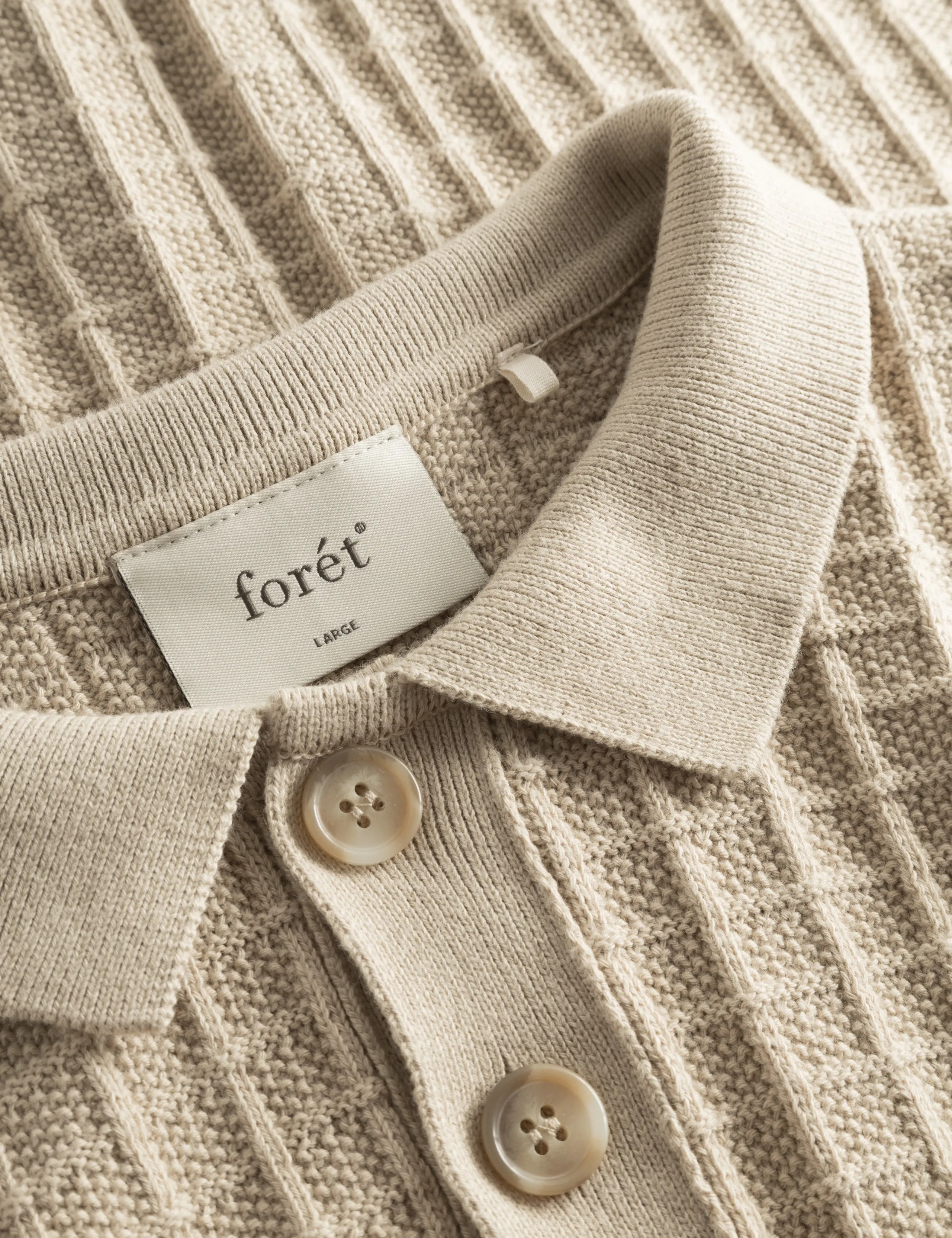 LOCH POLO KNIT - OAT sold by Foret product image thumbnail 3