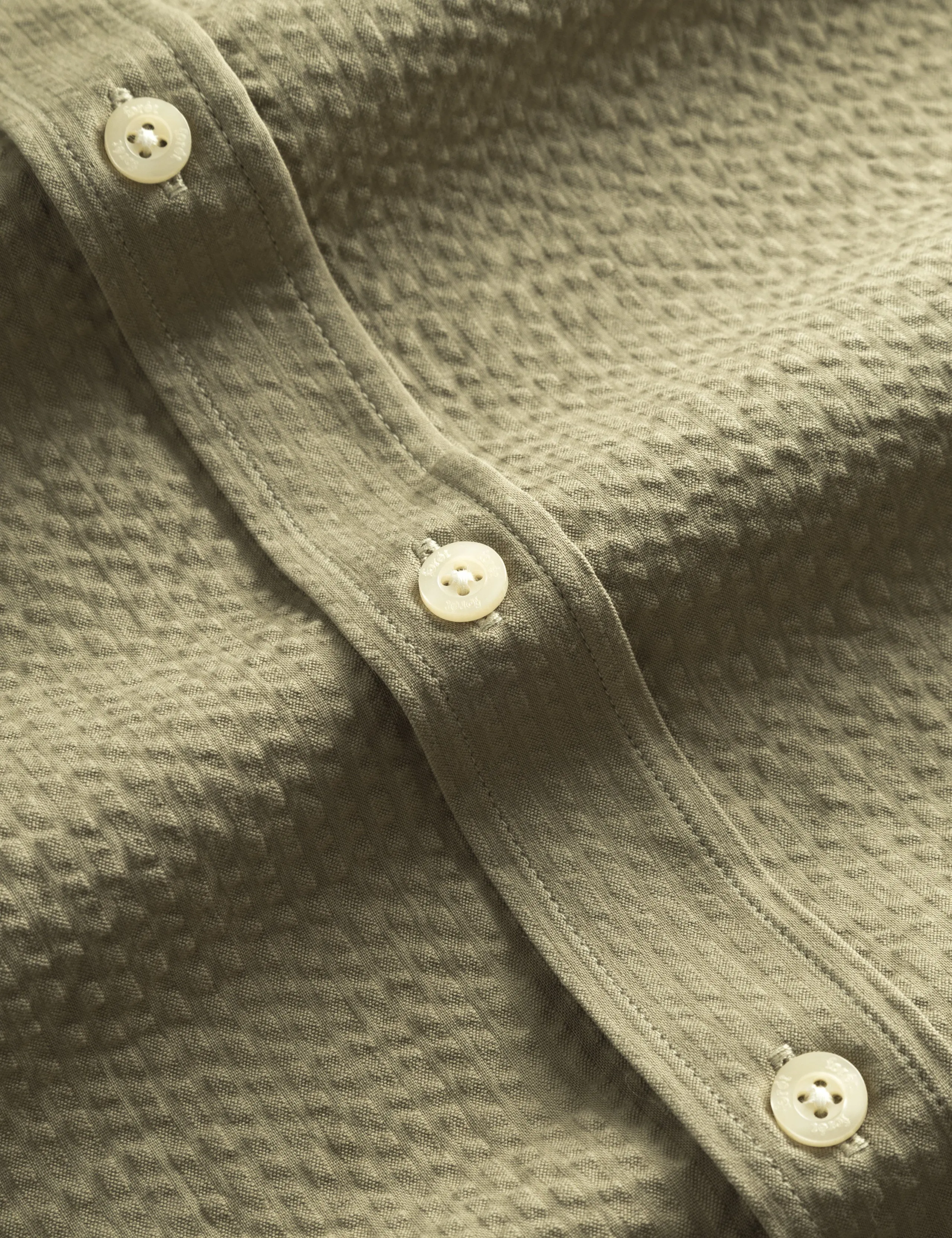 BUSH SEERSUCKER SHIRT - OLIVE sold by Foret product image thumbnail 5