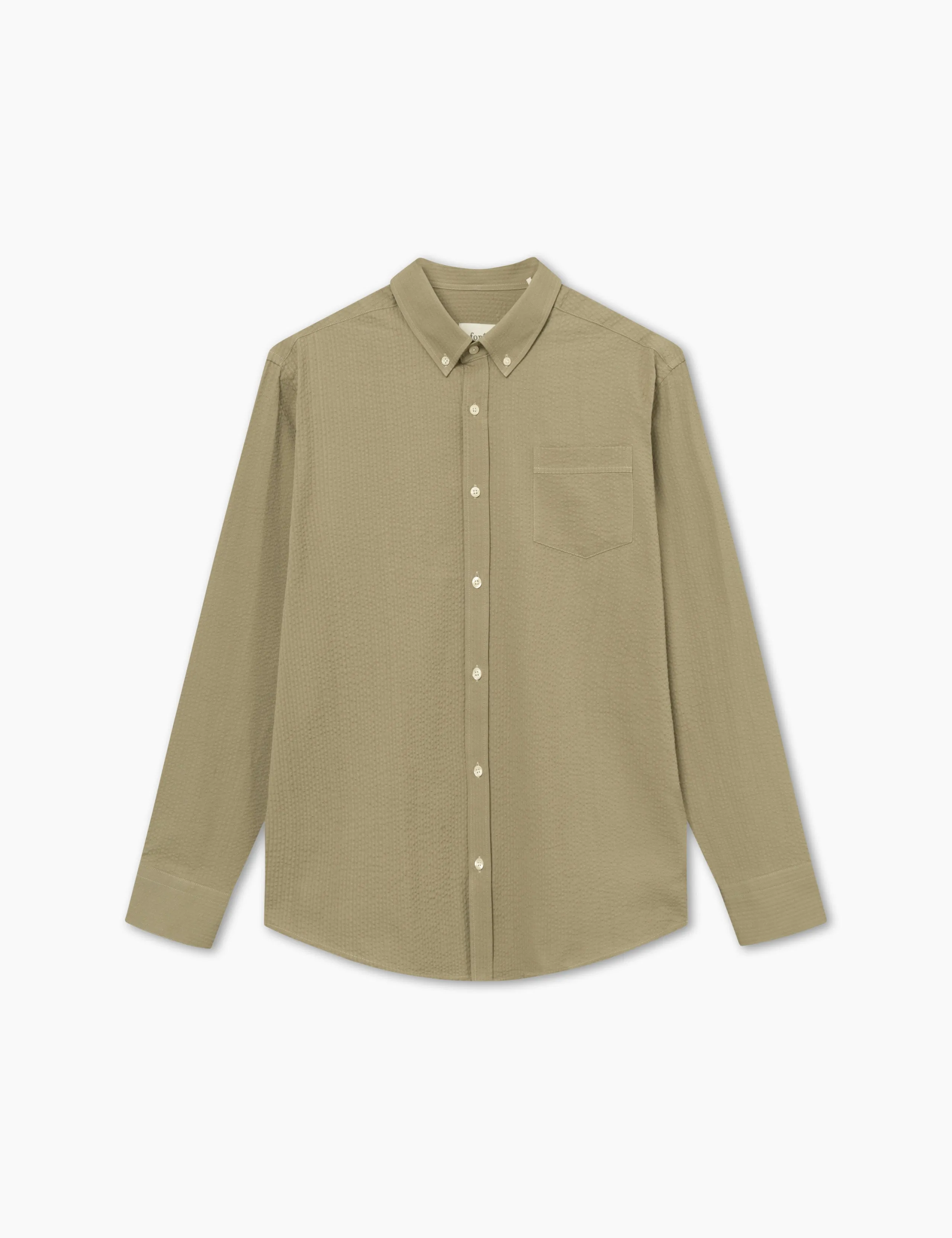 BUSH SEERSUCKER SHIRT - OLIVE sold by Foret