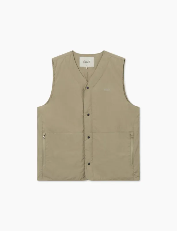 MYST LINER VEST - OLIVE sold by Foret