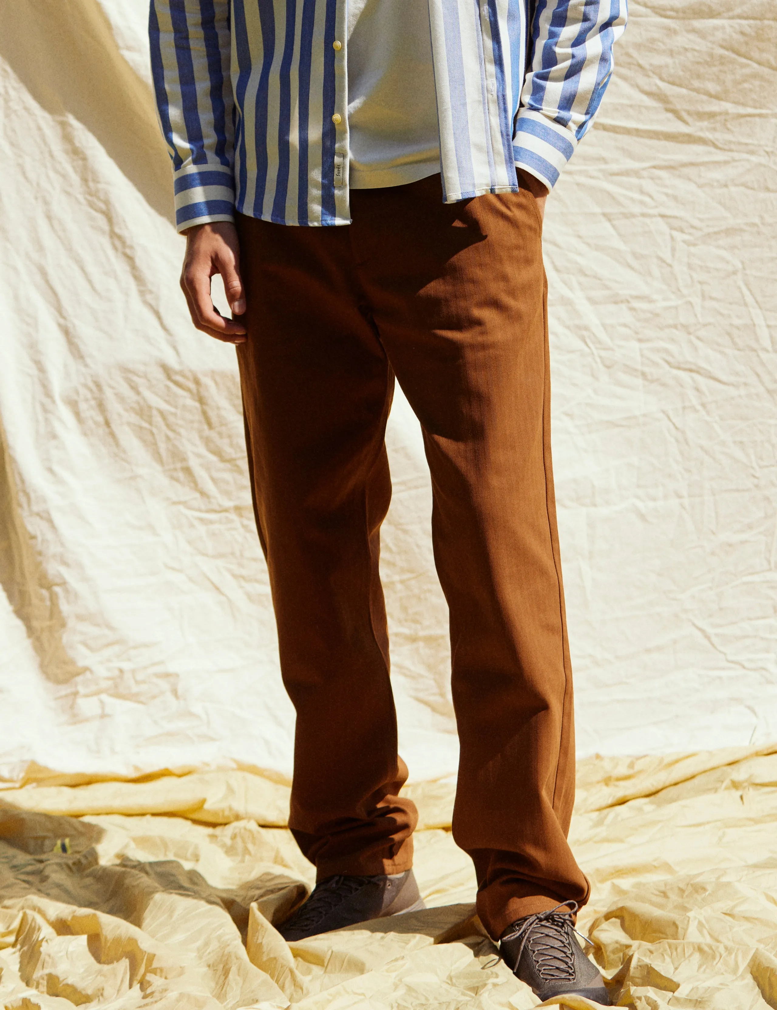 CLAY HERRINGBONE PANTS - RUBBER sold by Foret product image thumbnail 2