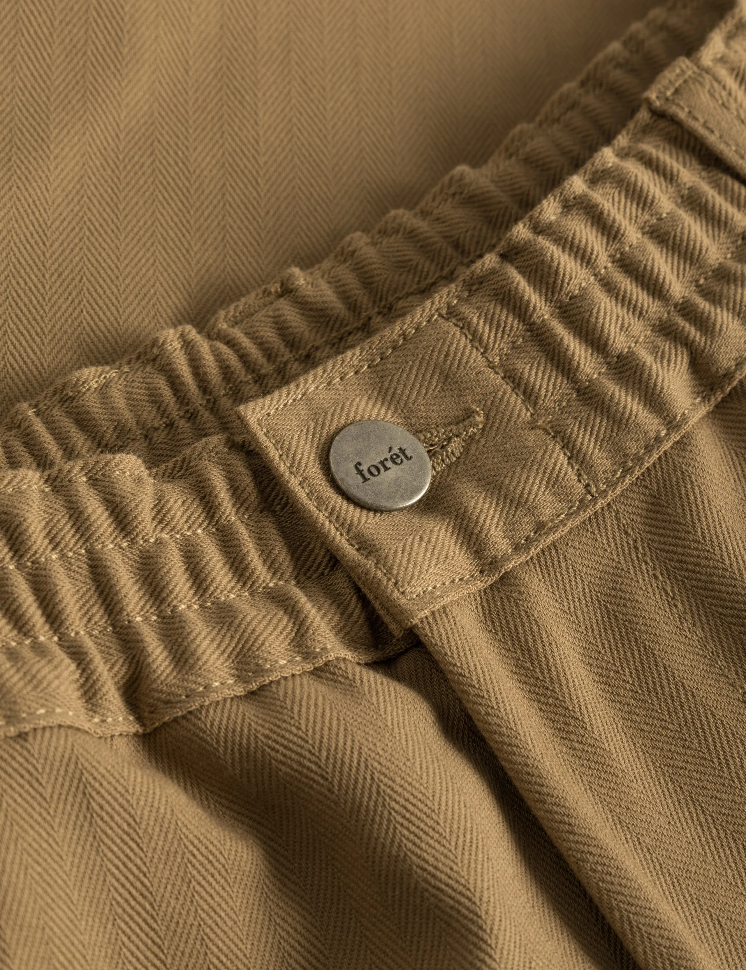 CLAY HERRINGBONE PANTS - KHAKI sold by Foret product image thumbnail 2
