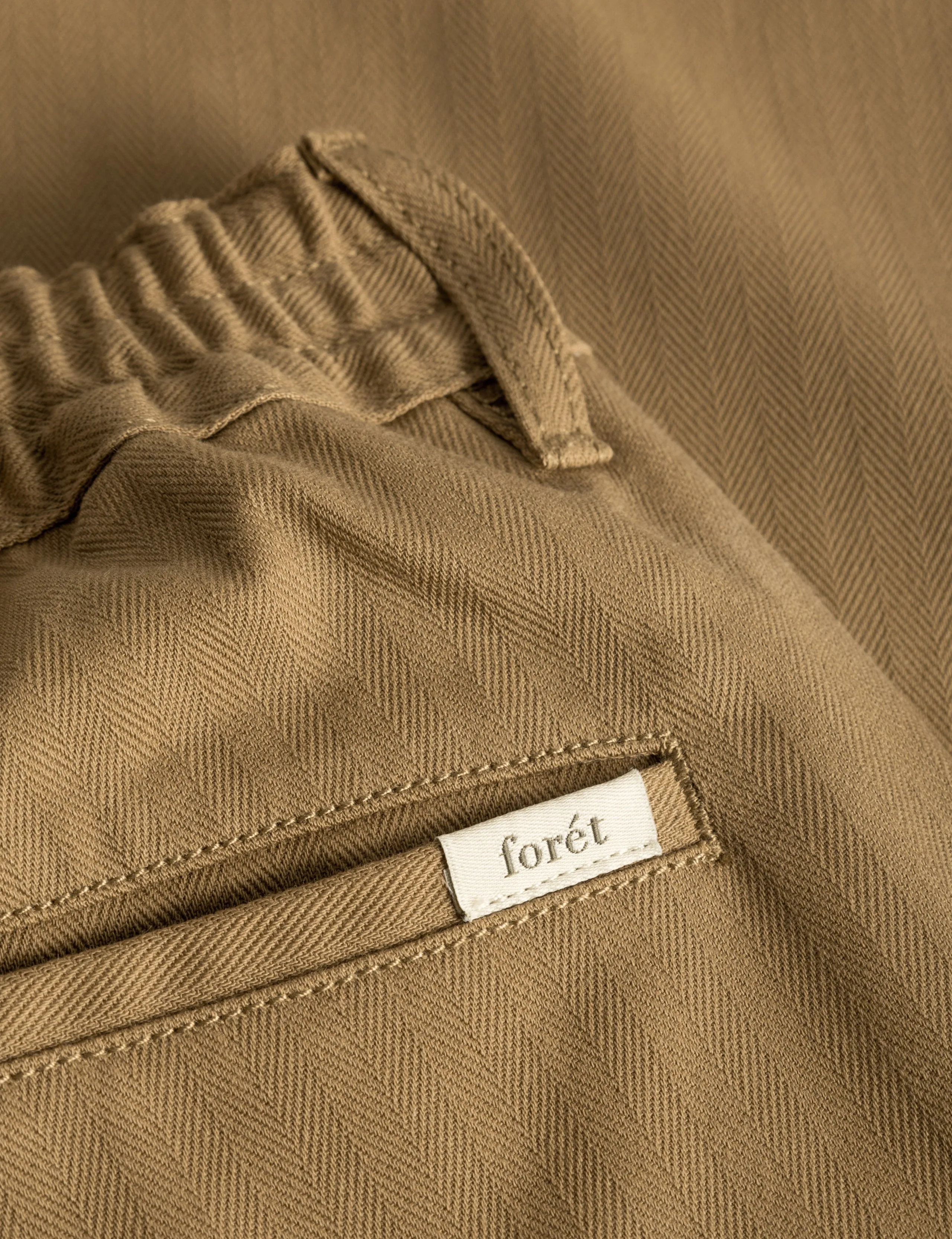 CLAY HERRINGBONE PANTS - KHAKI sold by Foret product image thumbnail 4