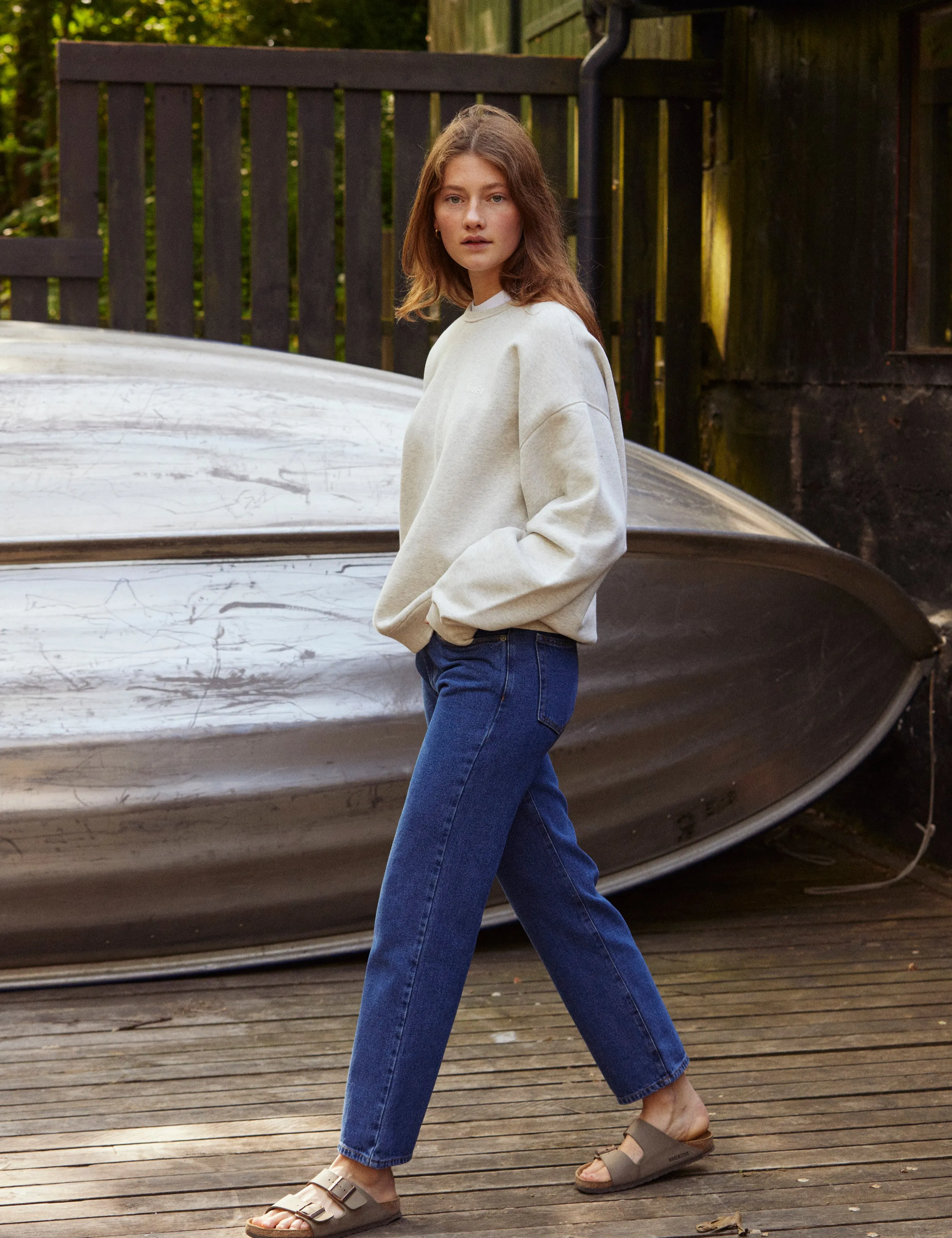 NOON SWEATSHIRT - SNOW MELANGE sold by Foret product image thumbnail 3