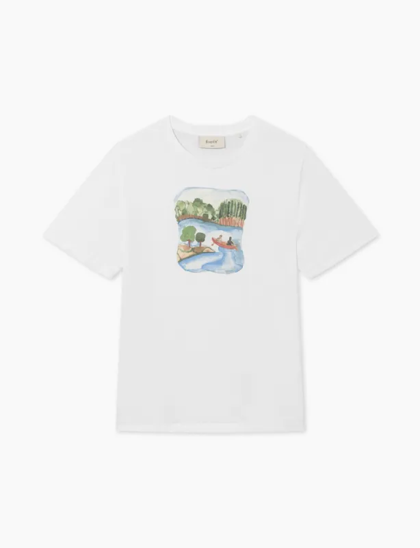 CANOE T-SHIRT - WHITE made by Foret