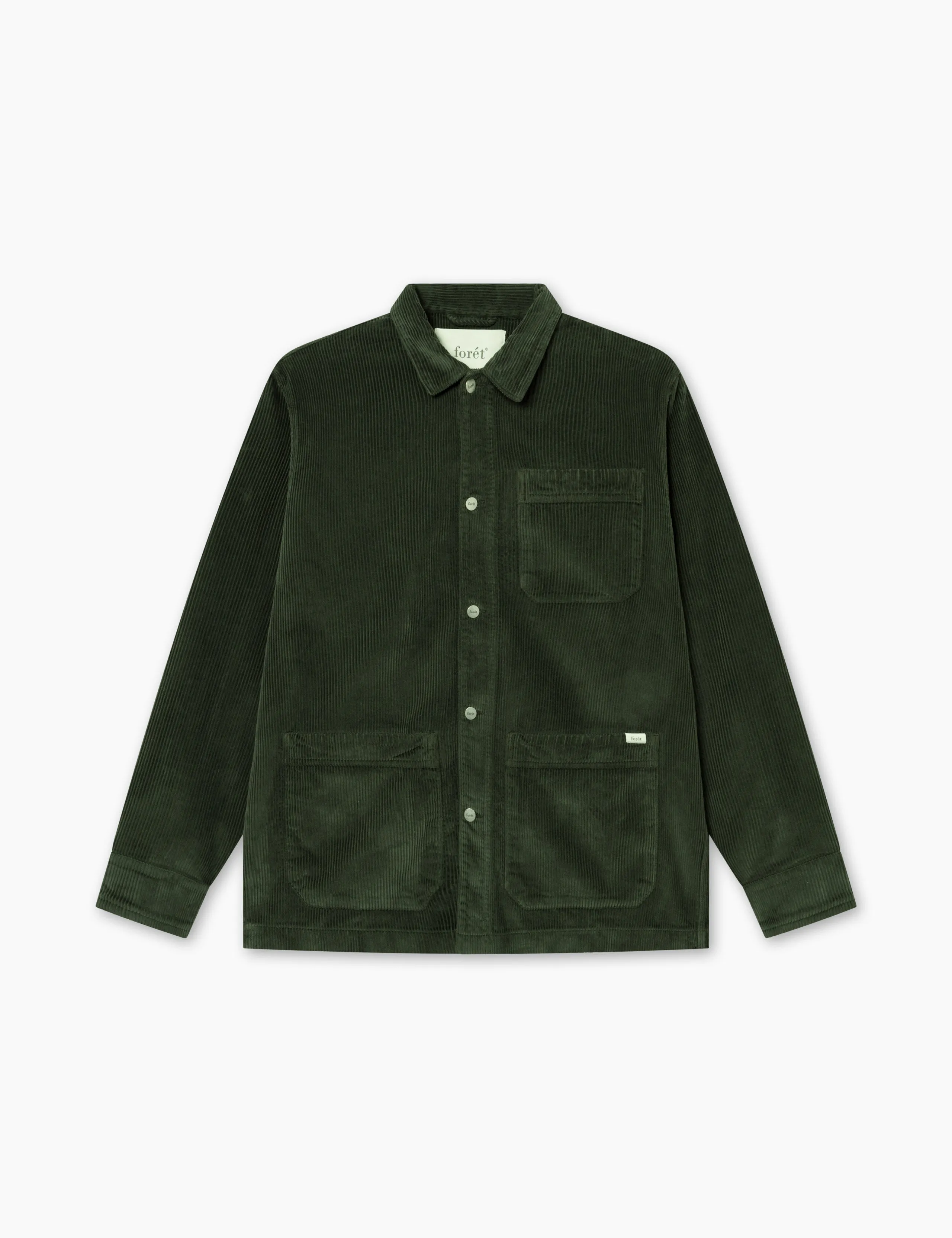ROWAN OVERSHIRT - DARK MOSS CORDUROY sold by Foret