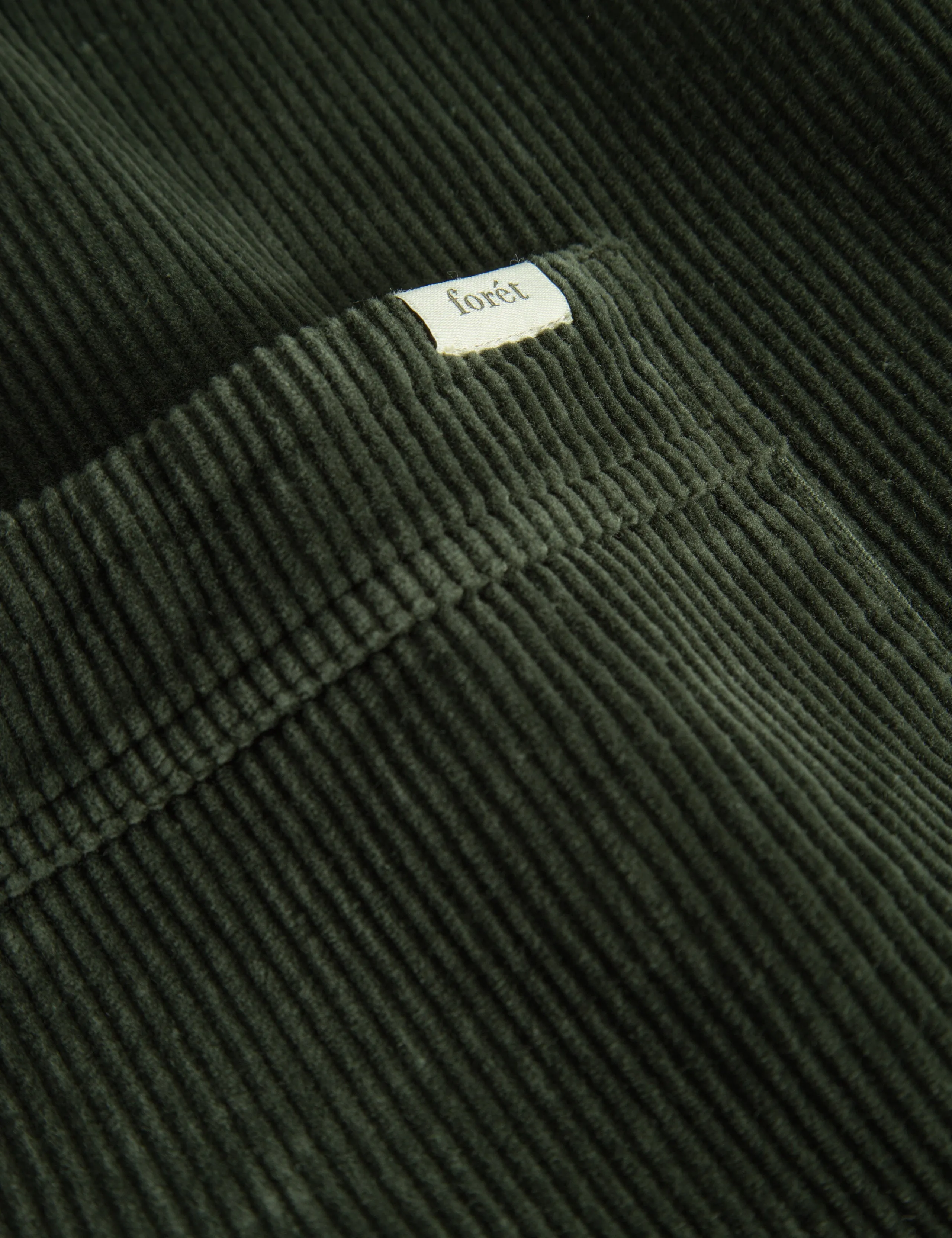 ROWAN OVERSHIRT - DARK MOSS CORDUROY sold by Foret product image thumbnail 3