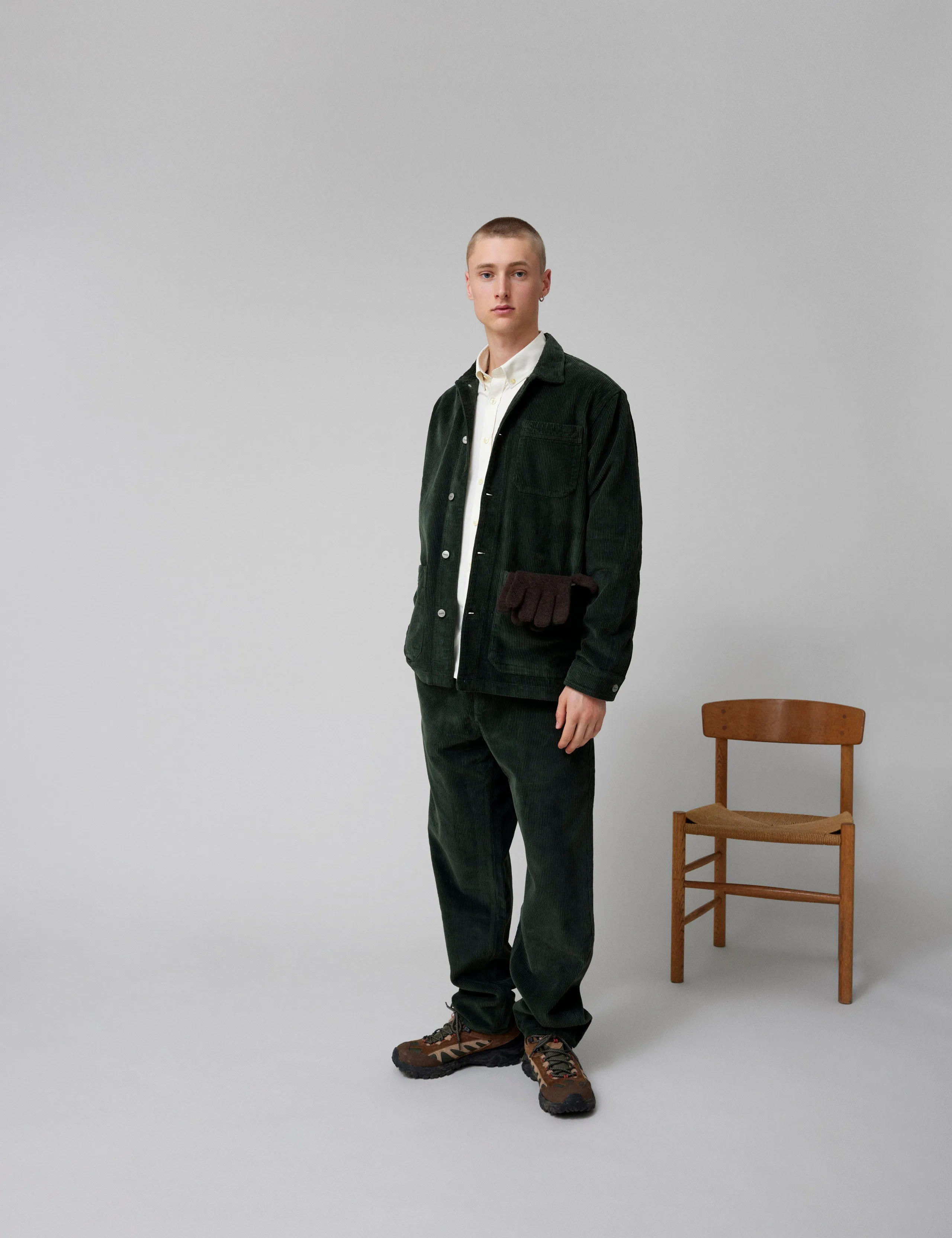 ROWAN OVERSHIRT - DARK MOSS CORDUROY sold by Foret product image thumbnail 2