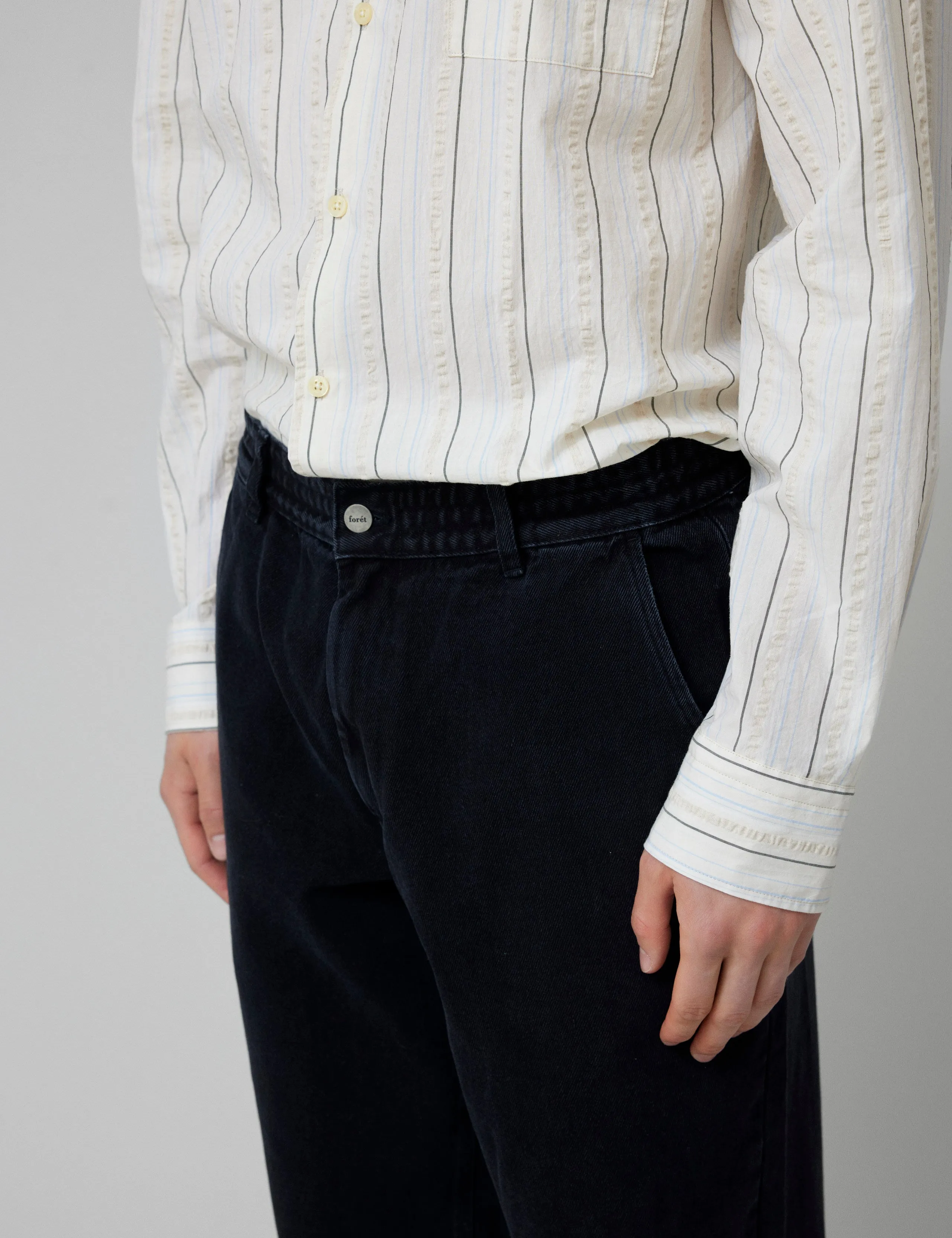 CLAY PANTS - WASHED BLACK DENIM sold by Foret product image thumbnail 3