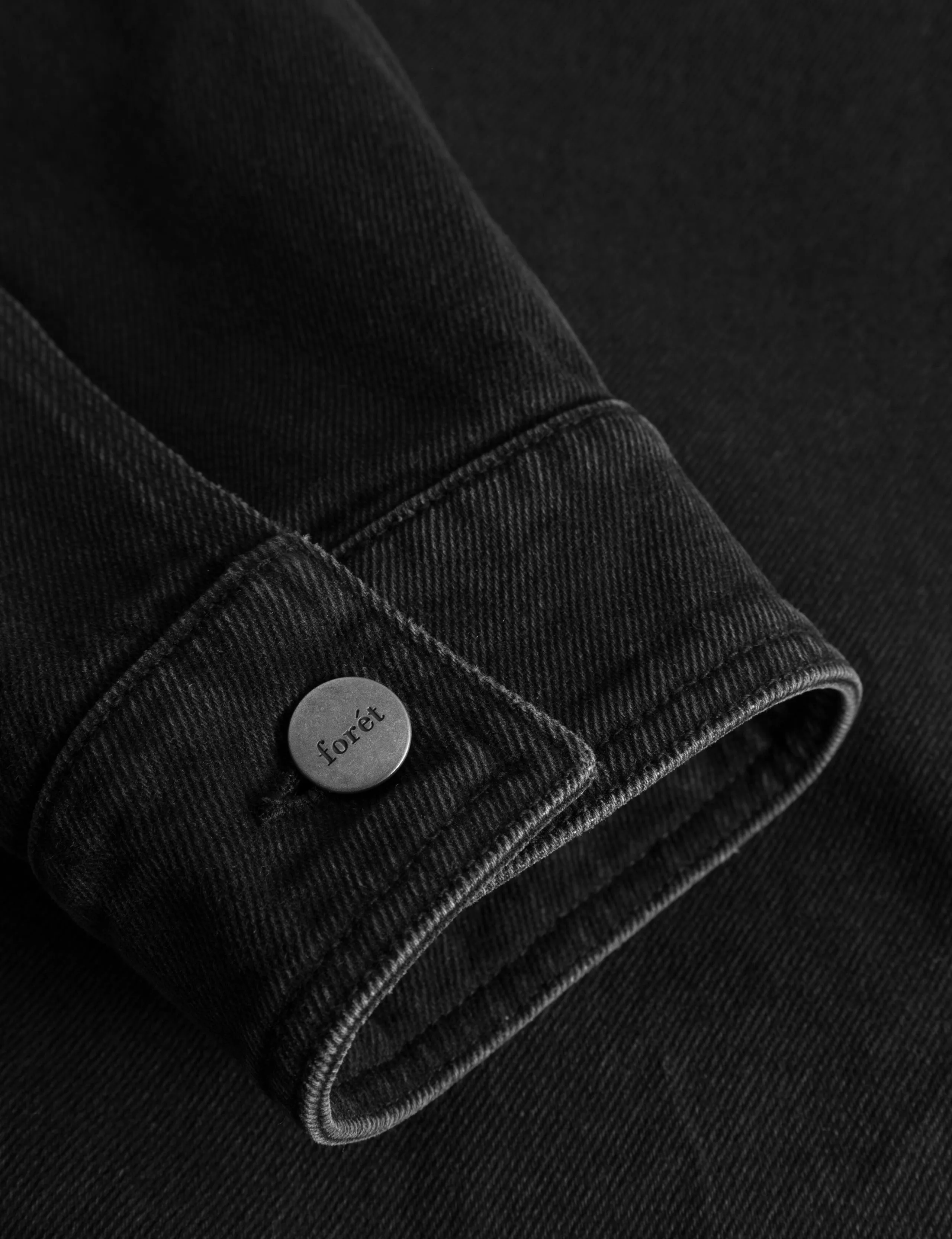 ROWAN OVERSHIRT - WASHED BLACK DENIM sold by Foret product image thumbnail 4