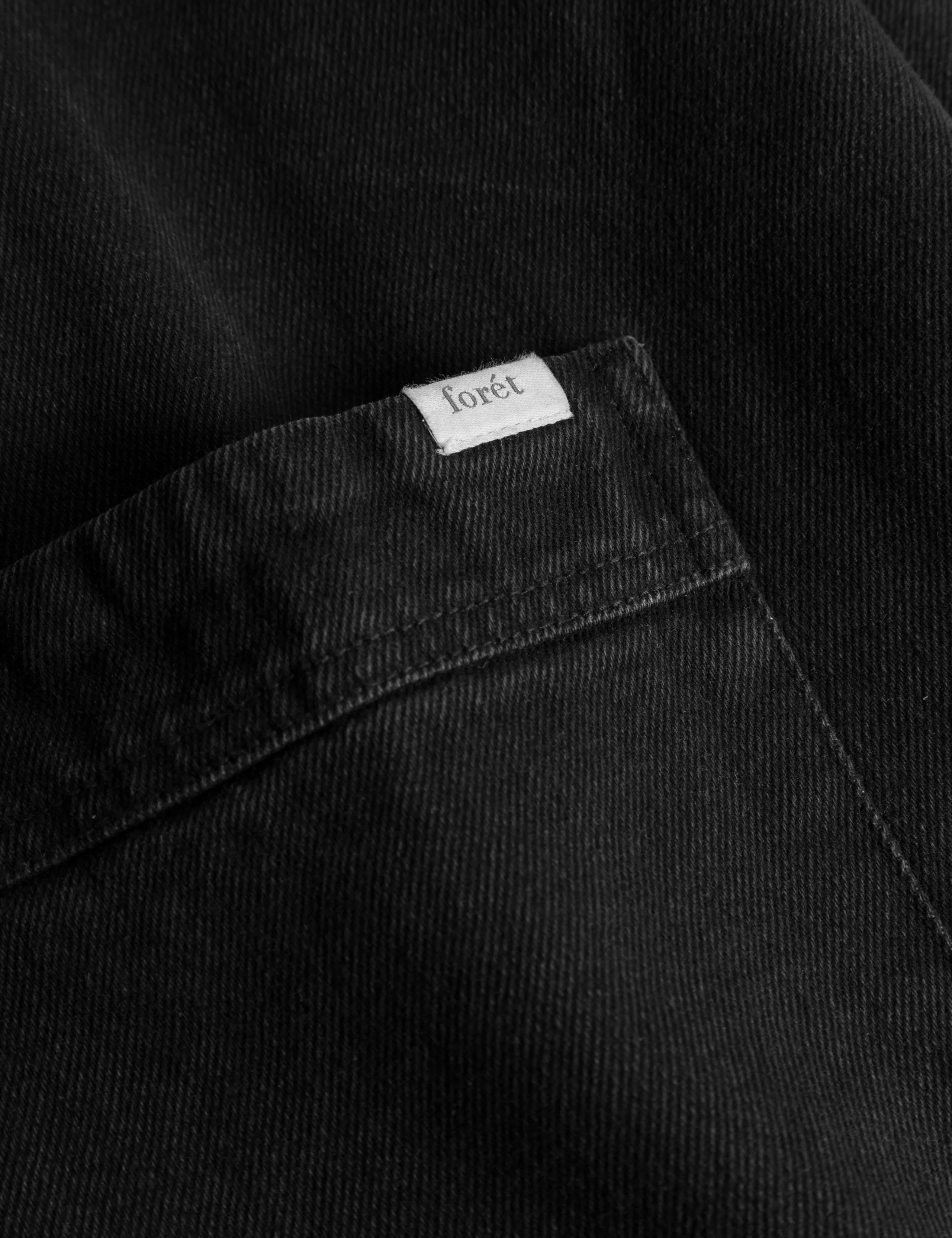 ROWAN OVERSHIRT - WASHED BLACK DENIM sold by Foret product image thumbnail 5