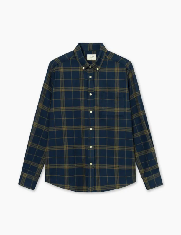 HORNET FLANNEL SHIRT - NAVY/ARMY sold by Foret
