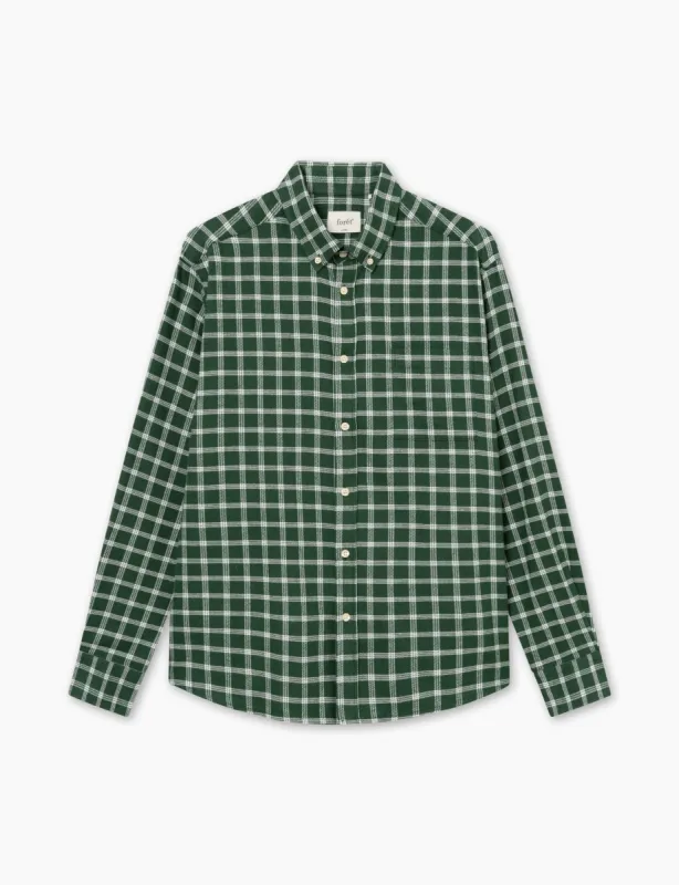 HORNET FLANNEL SHIRT - GREEN/CLOUD sold by Foret