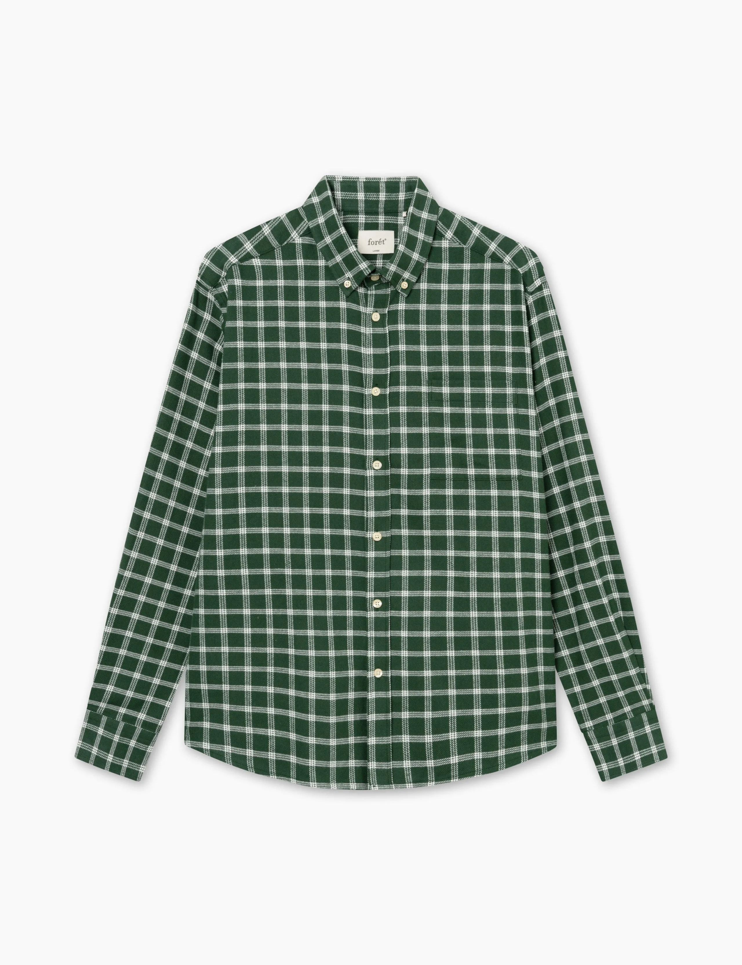 HORNET FLANNEL SHIRT - GREEN/CLOUD sold by Foret